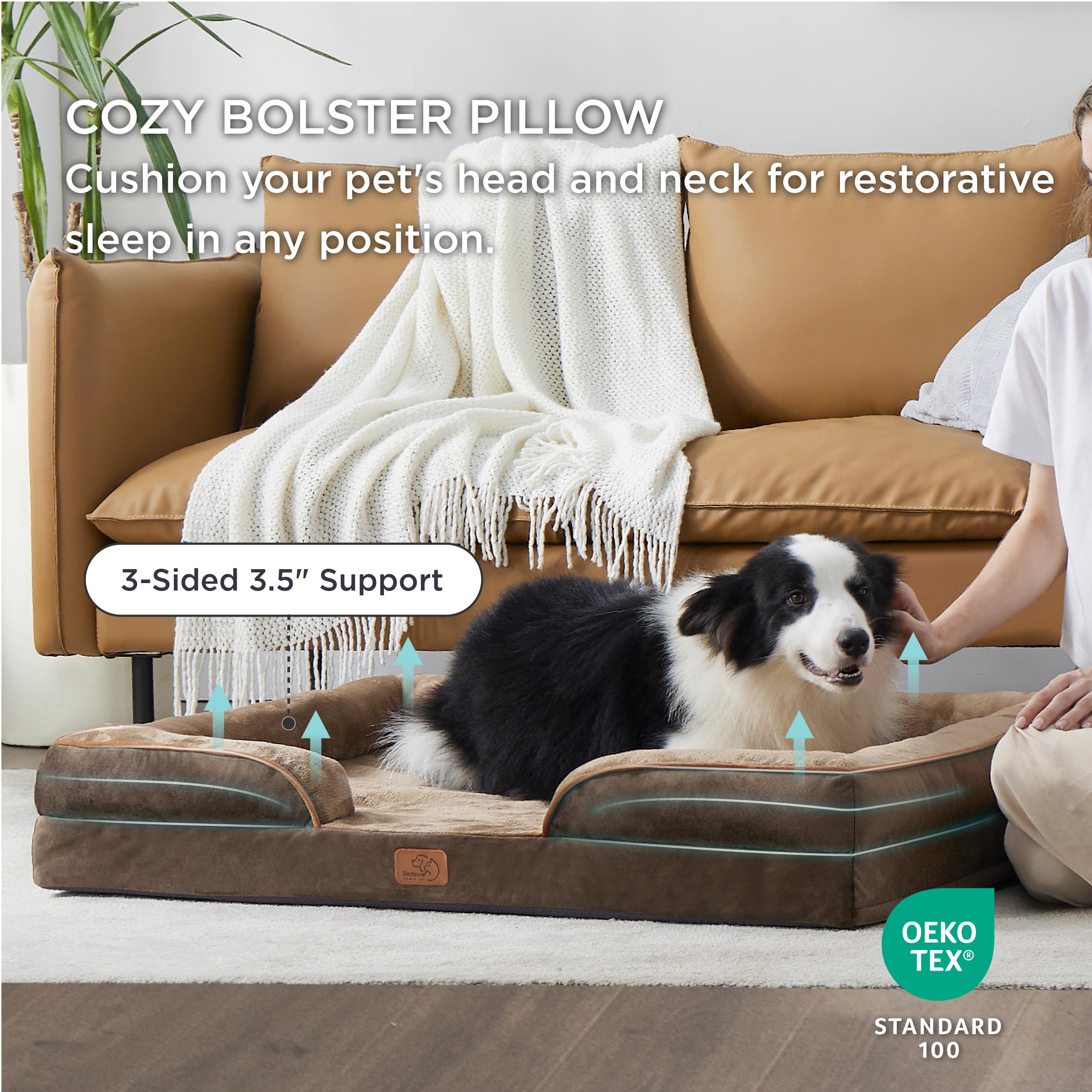 Foto 5 pulgar | Cama Ortopédica Para Perros Grandes Con Funda Lavable - Venta Internacional.