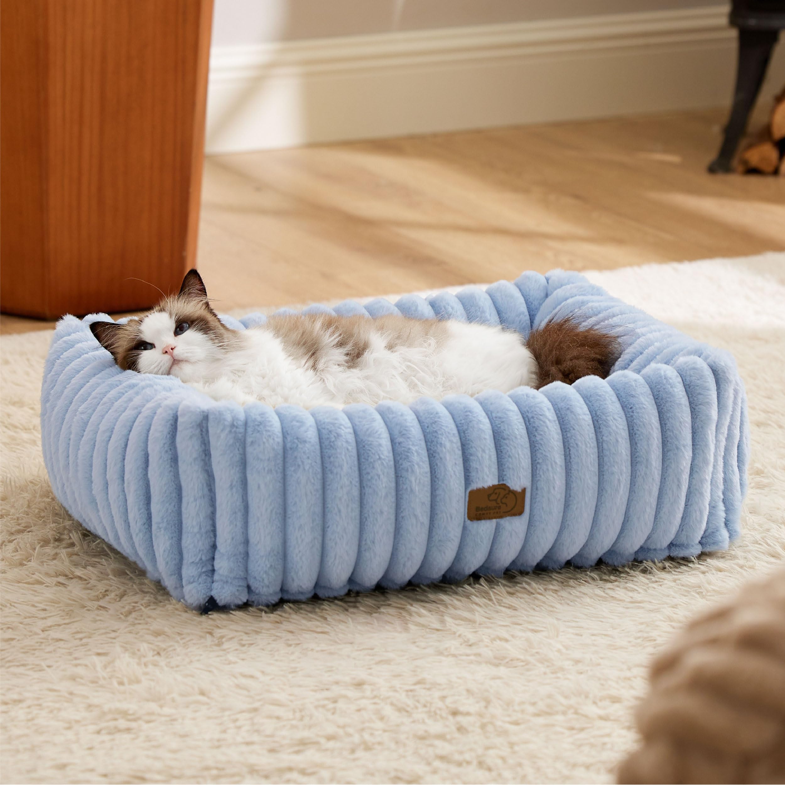 Foto 2 pulgar | Cama Para Perros, Lavable, Ortopédica, Forro Polar De Pana, Azul - Venta Internacional.