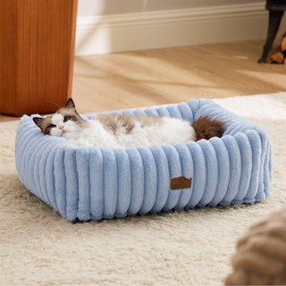 Foto 1 | Cama Para Perros, Lavable, Ortopédica, Forro Polar De Pana, Azul - Venta Internacional.