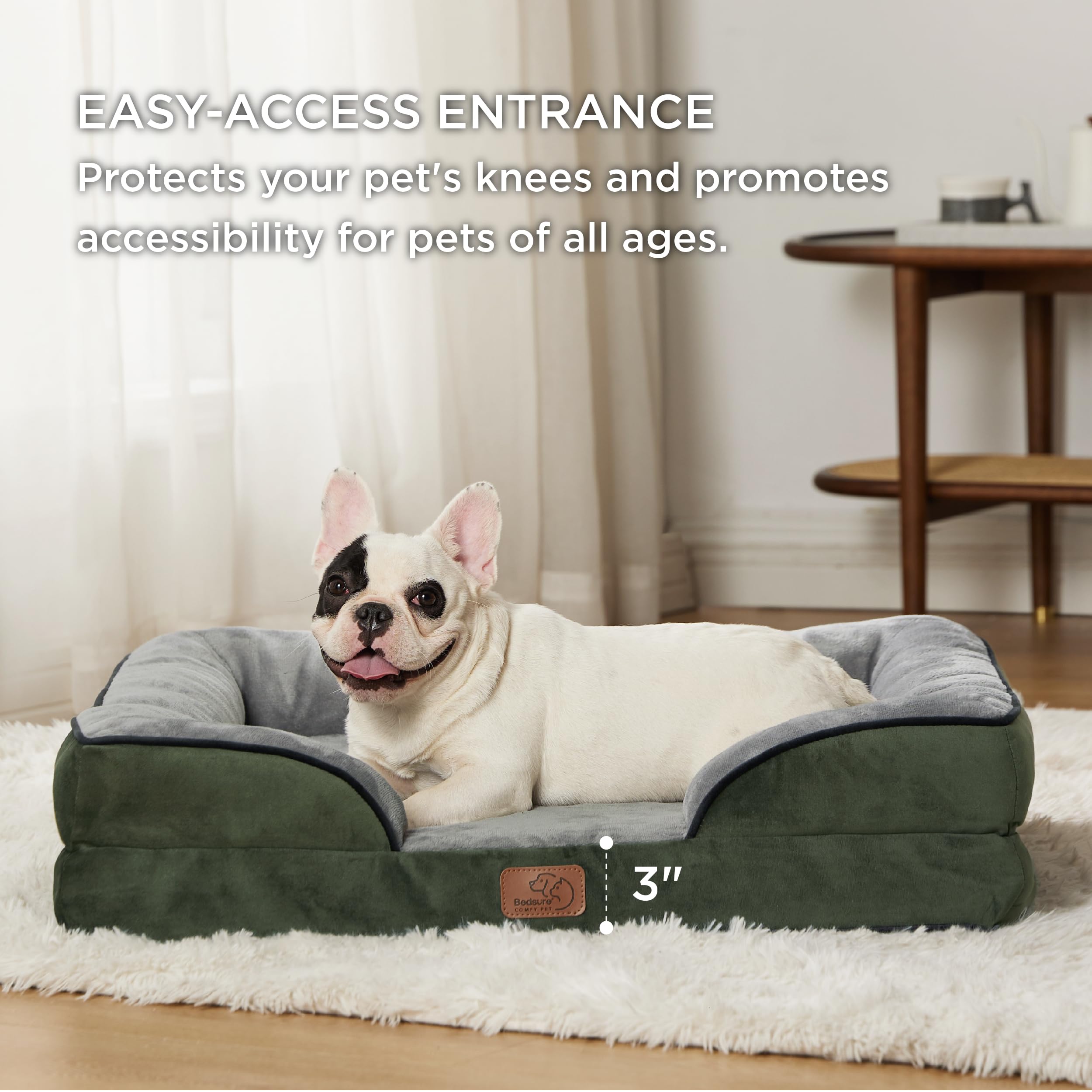 Foto 6 pulgar | Cama Ortopédica Para Perros, Impermeable, Para Perros Medianos, Color Verde - Venta Internacional.