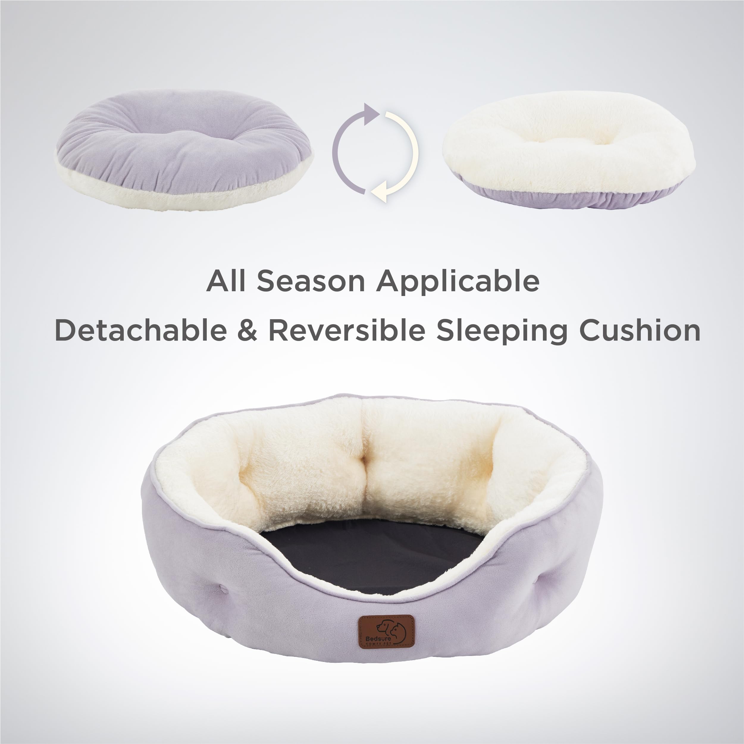 Foto 5 pulgar | Cama Redonda Para Mascotas Para Perros Y Gatos Pequeños, Lavable - Venta Internacional.