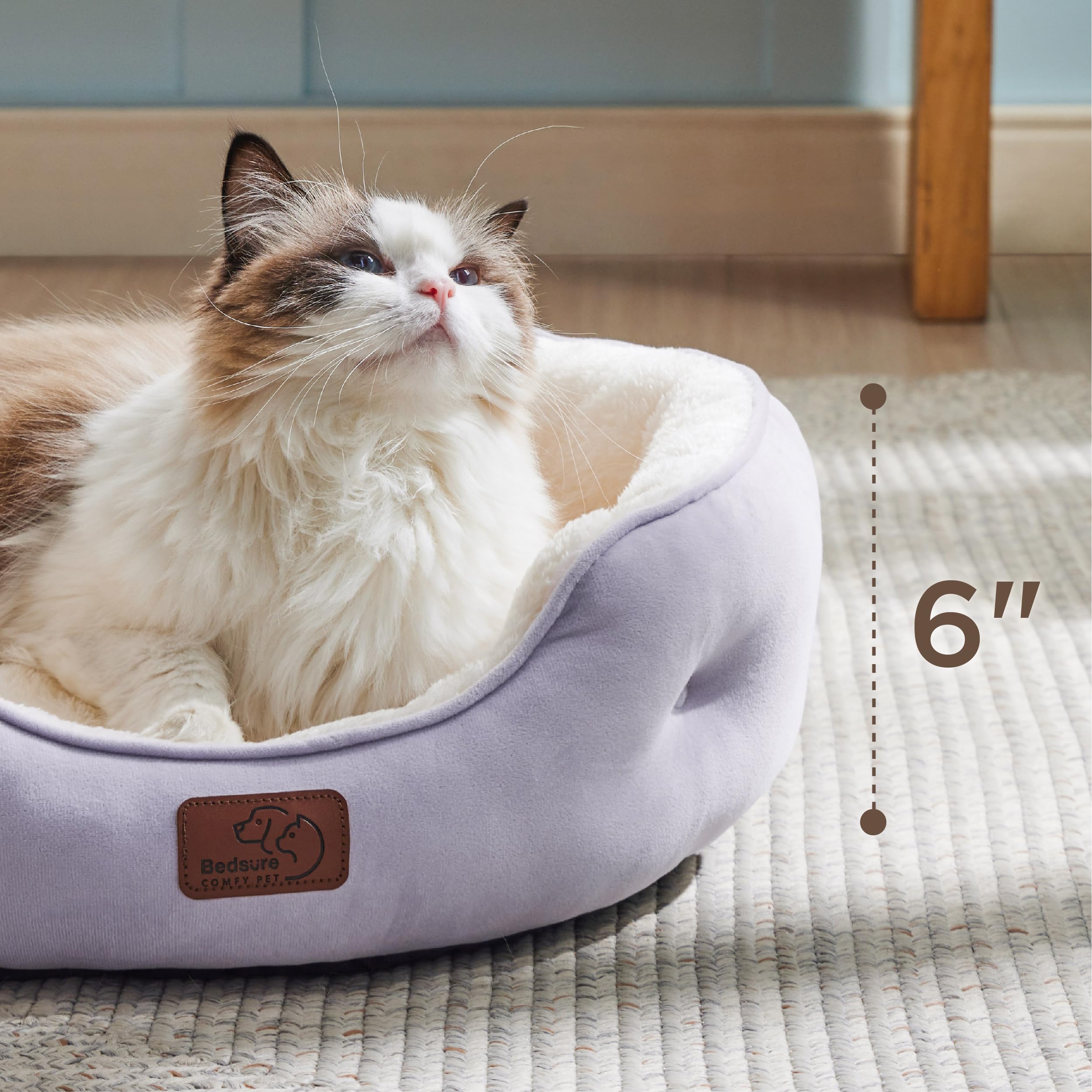 Foto 6 pulgar | Cama Redonda Para Mascotas Para Perros Y Gatos Pequeños, Lavable - Venta Internacional.
