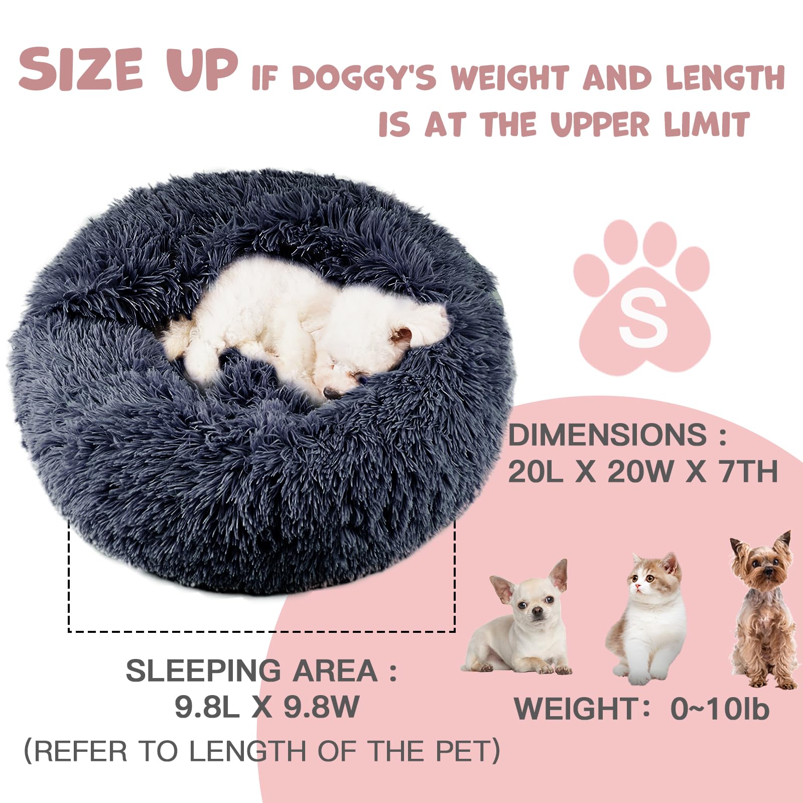 Foto 3 pulgar | Cama Para Perros Himax Donut Con Manta Adjunta Para Perros Pequeños - Venta Internacional.