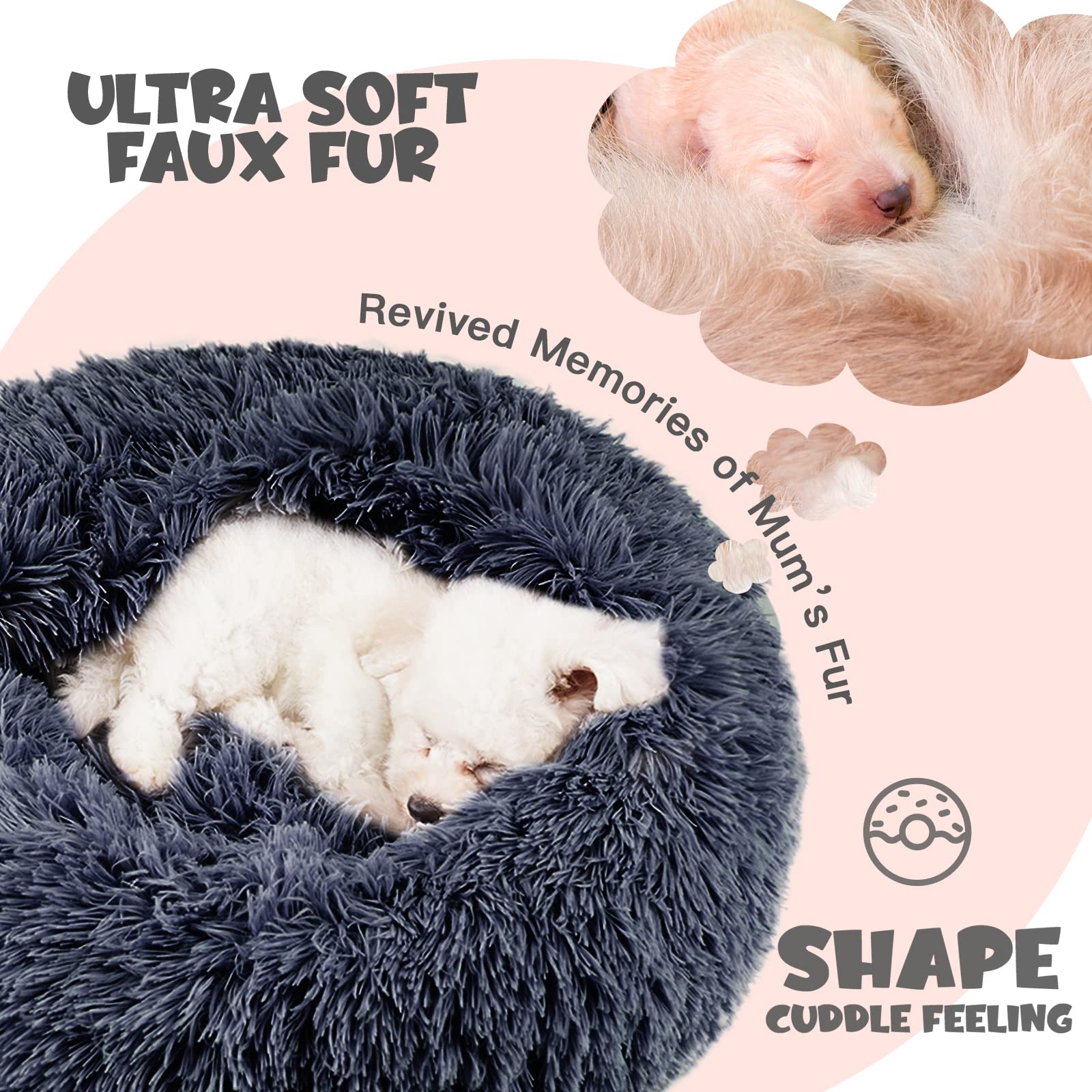 Foto 7 pulgar | Cama Para Perros Himax Donut Con Manta Adjunta Para Perros Pequeños - Venta Internacional.