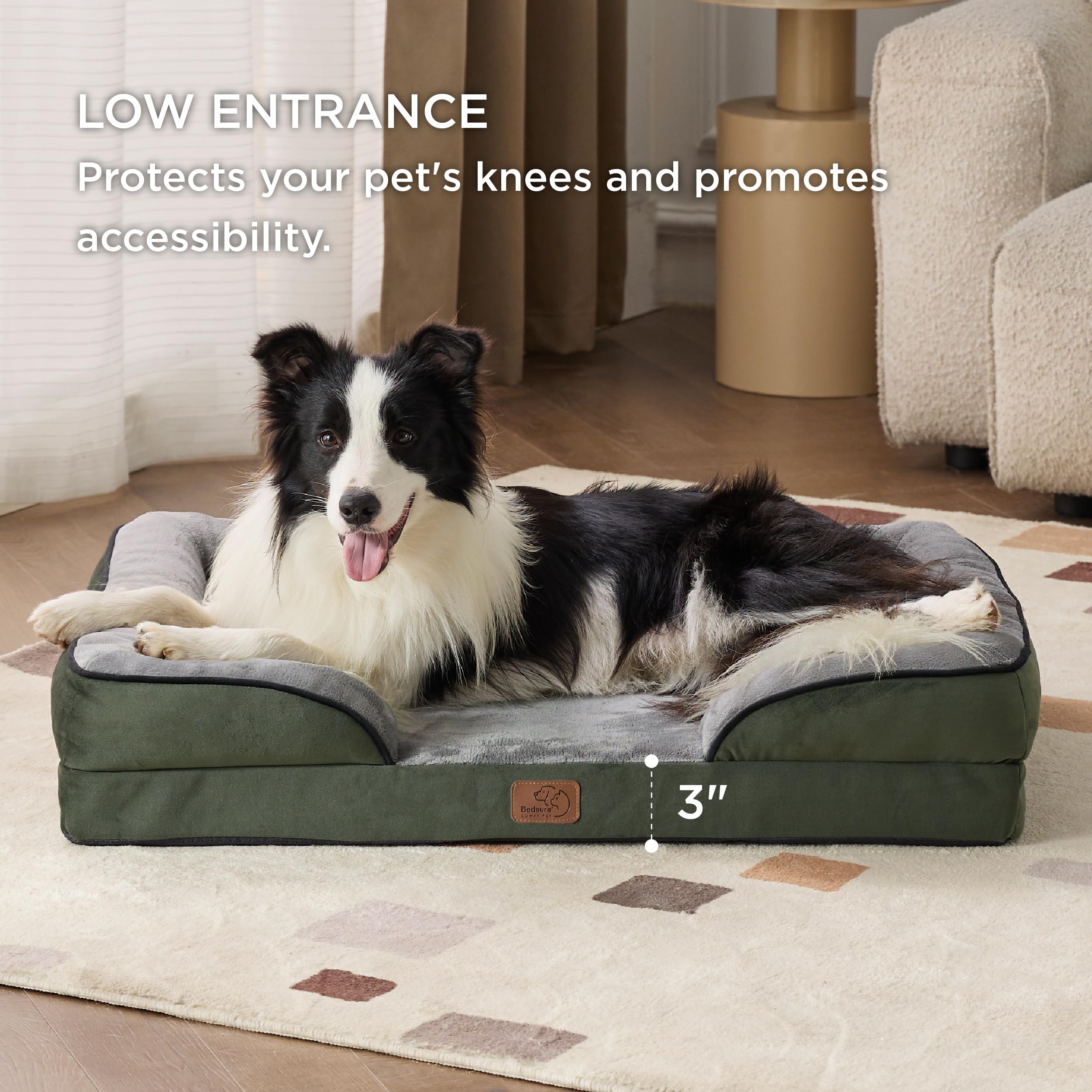 Foto 6 pulgar | Cama Ortopédica Para Perros Grandes Con Funda Extraíble - Venta Internacional.