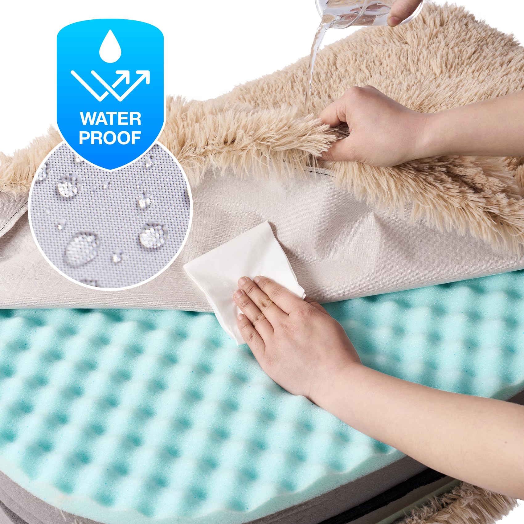 Foto 6 pulgar | Cama Para Perros Humanos Eheyciga, Ortopédica, Plegable, De Espuma Viscoelástica, Camel - Venta Internacional.