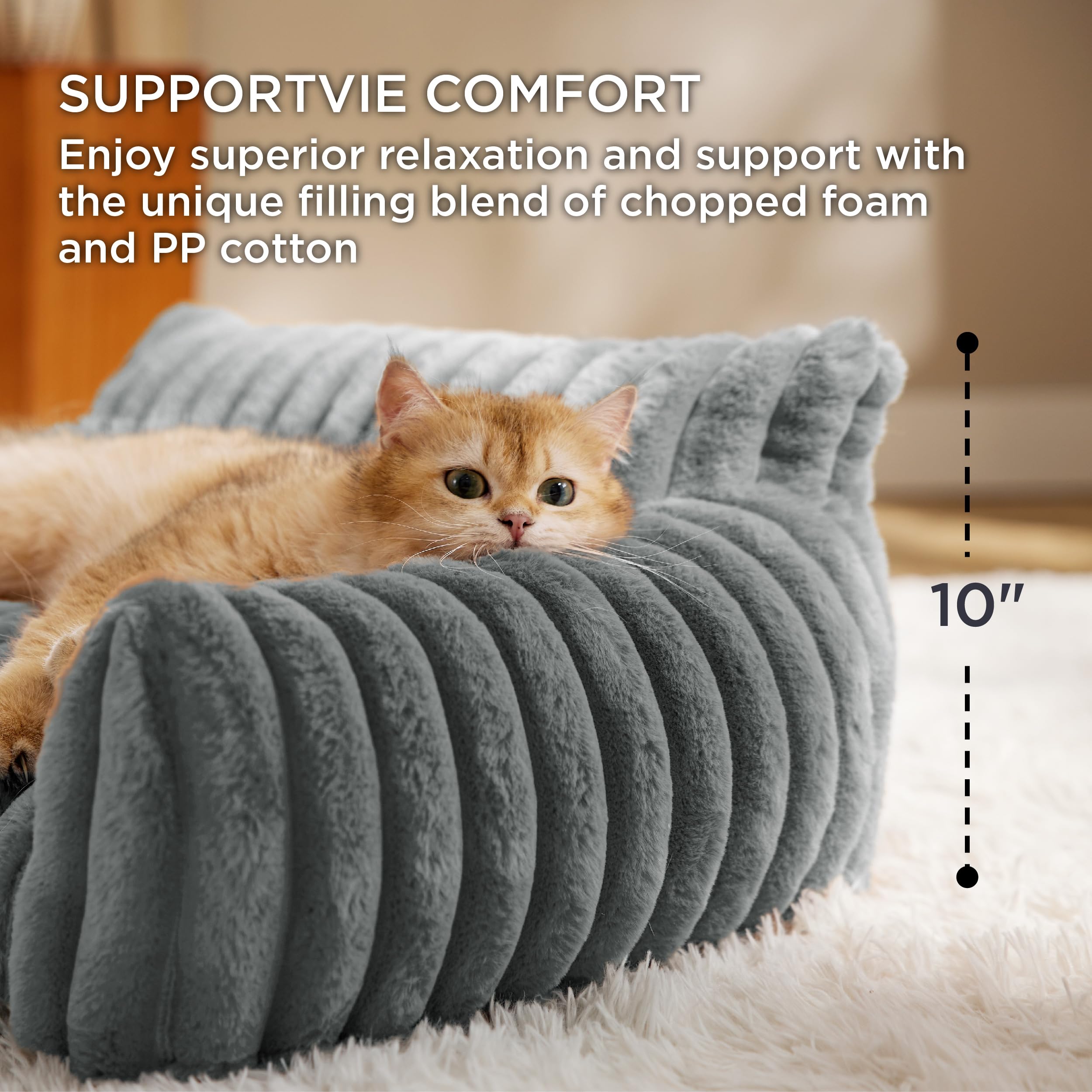 Foto 4 pulgar | Sofá Para Mascotas Bedsure, Bonito Sofá Para Mascotas Con Suave Forro Polar - Venta Internacional.