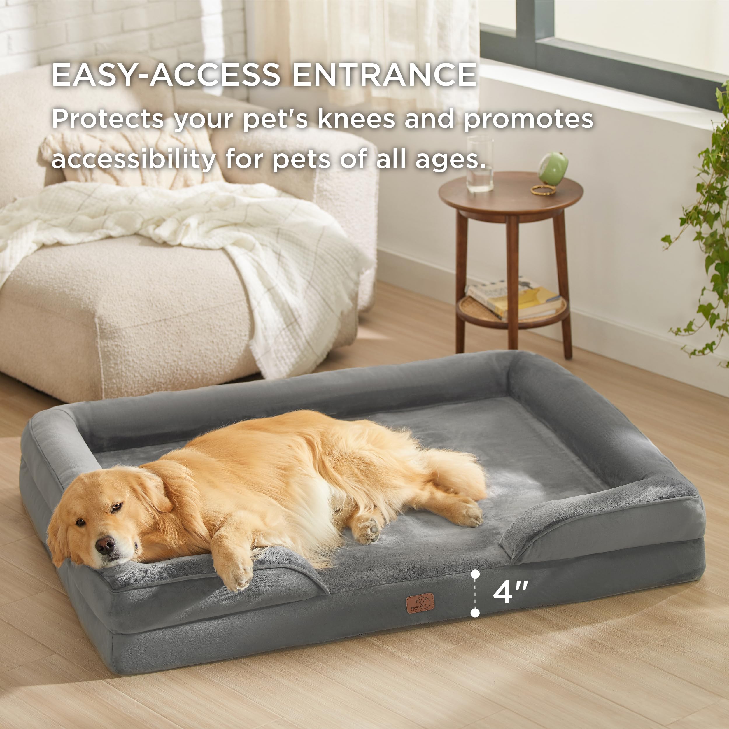 Foto 6 pulgar | Cama Para Perros Bedsure Orthopedic Xl Plus Impermeable Para Tamaño Extra Grande - Venta Internacional.
