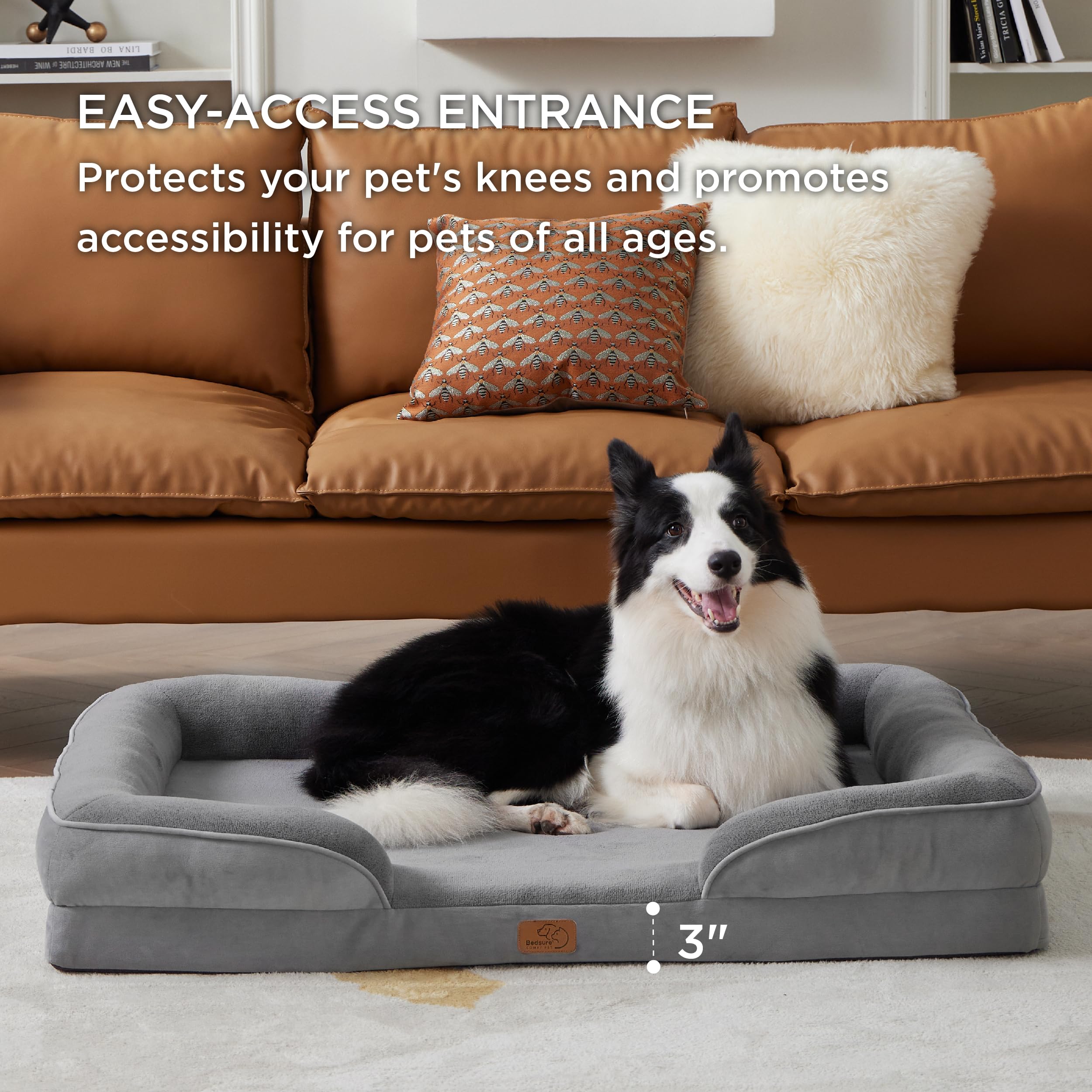 Foto 5 | Cama Ortopédica Para Perros Grandes Con Funda Lavable - Venta Internacional.