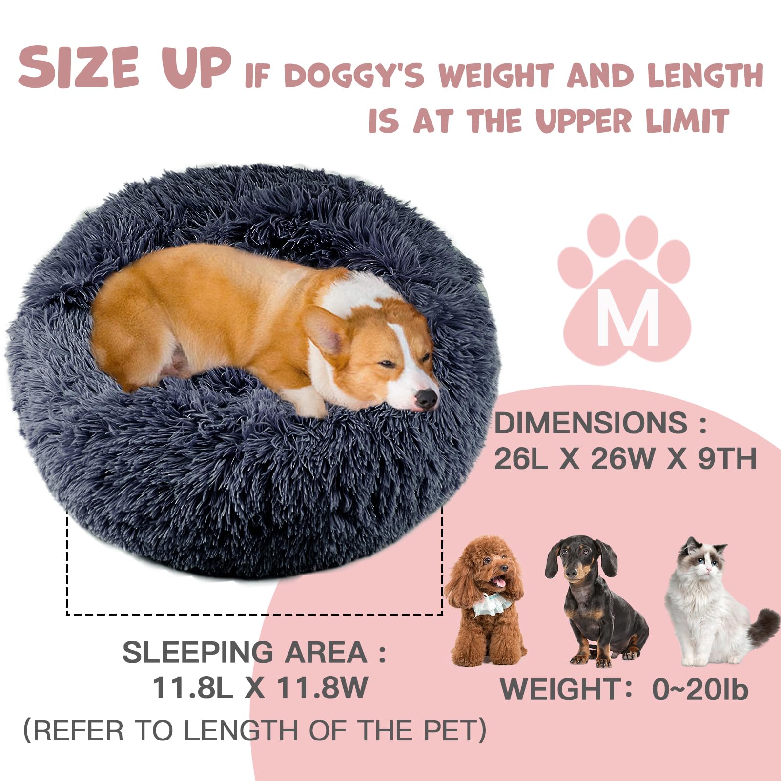 Foto 2 | Cama Para Perros Himax, Mediana, Redonda, Con Manta, Cómoda Y Lavable - Venta Internacional.