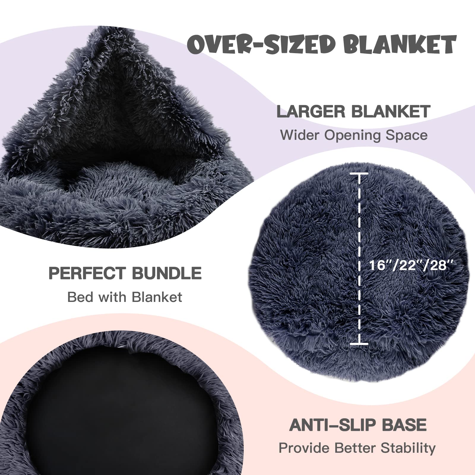 Foto 5 pulgar | Cama Para Perros Himax, Mediana, Redonda, Con Manta, Cómoda Y Lavable - Venta Internacional.