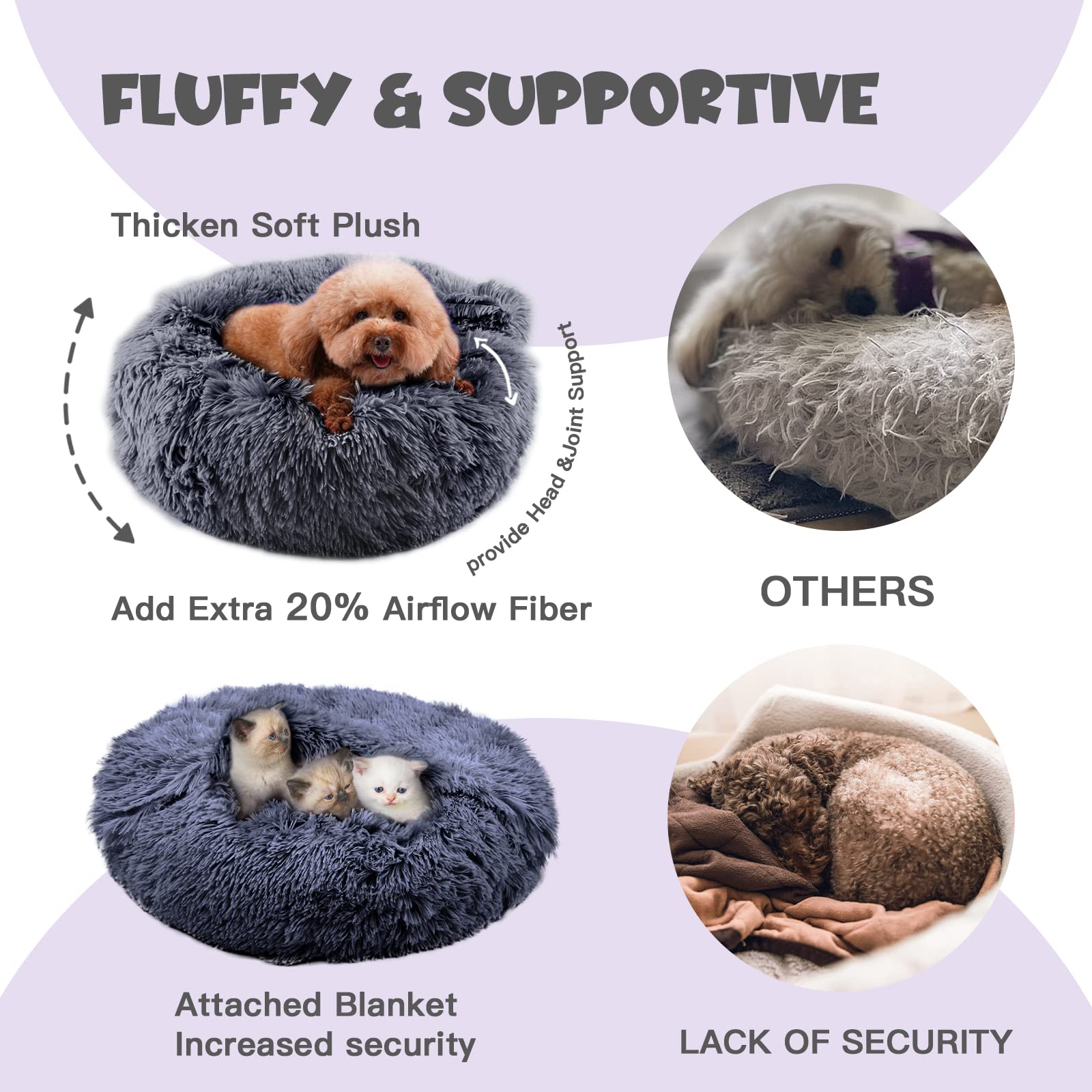 Foto 6 pulgar | Cama Para Perros Himax, Mediana, Redonda, Con Manta, Cómoda Y Lavable - Venta Internacional.