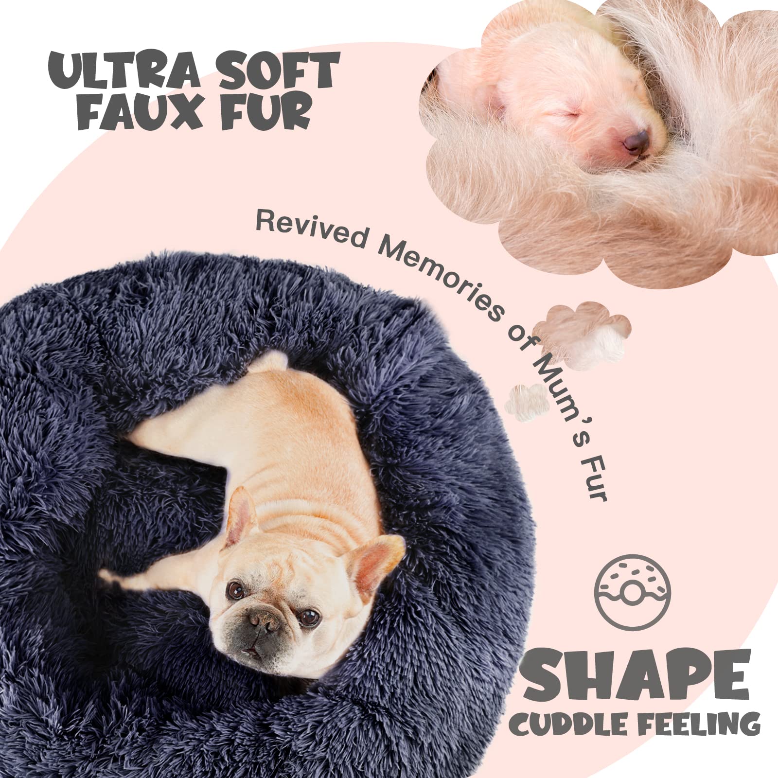 Foto 8 pulgar | Cama Para Perros Himax, Mediana, Redonda, Con Manta, Cómoda Y Lavable - Venta Internacional.