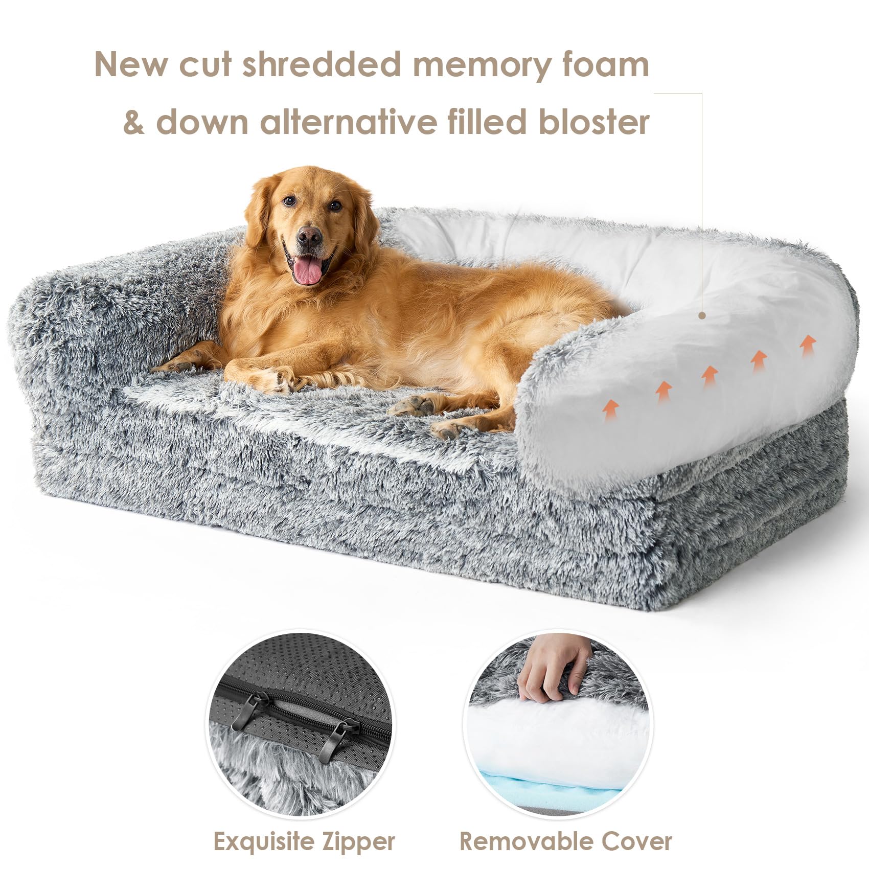 Foto 7 pulgar | Cama Para Perros Humanos Eheyciga, Plegable, Ortopédica, Espuma Viscoelástica, Gris - Venta Internacional.