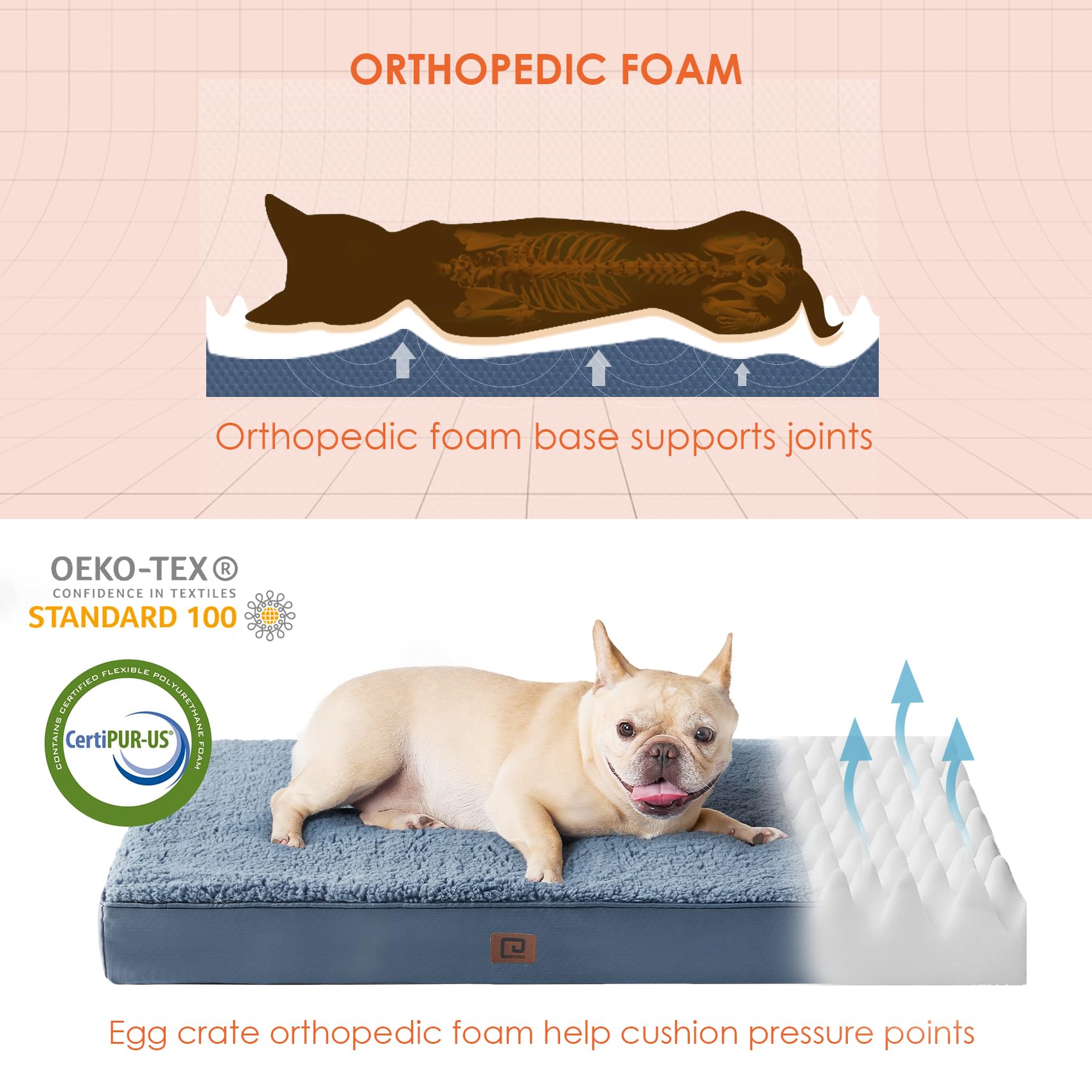 Foto 2 | Cama Ortopédica Para Perros Eheyciga Xxl Para Perros Gigantes, Lavable - Venta Internacional.