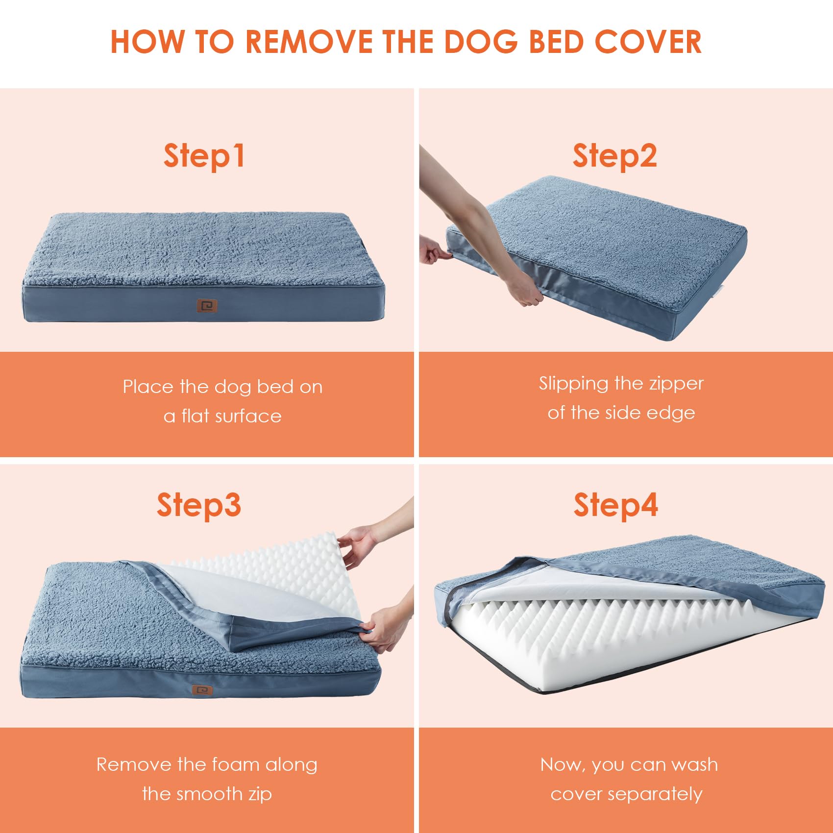 Foto 6 pulgar | Cama Ortopédica Para Perros Eheyciga Xxl Para Perros Gigantes, Lavable - Venta Internacional.