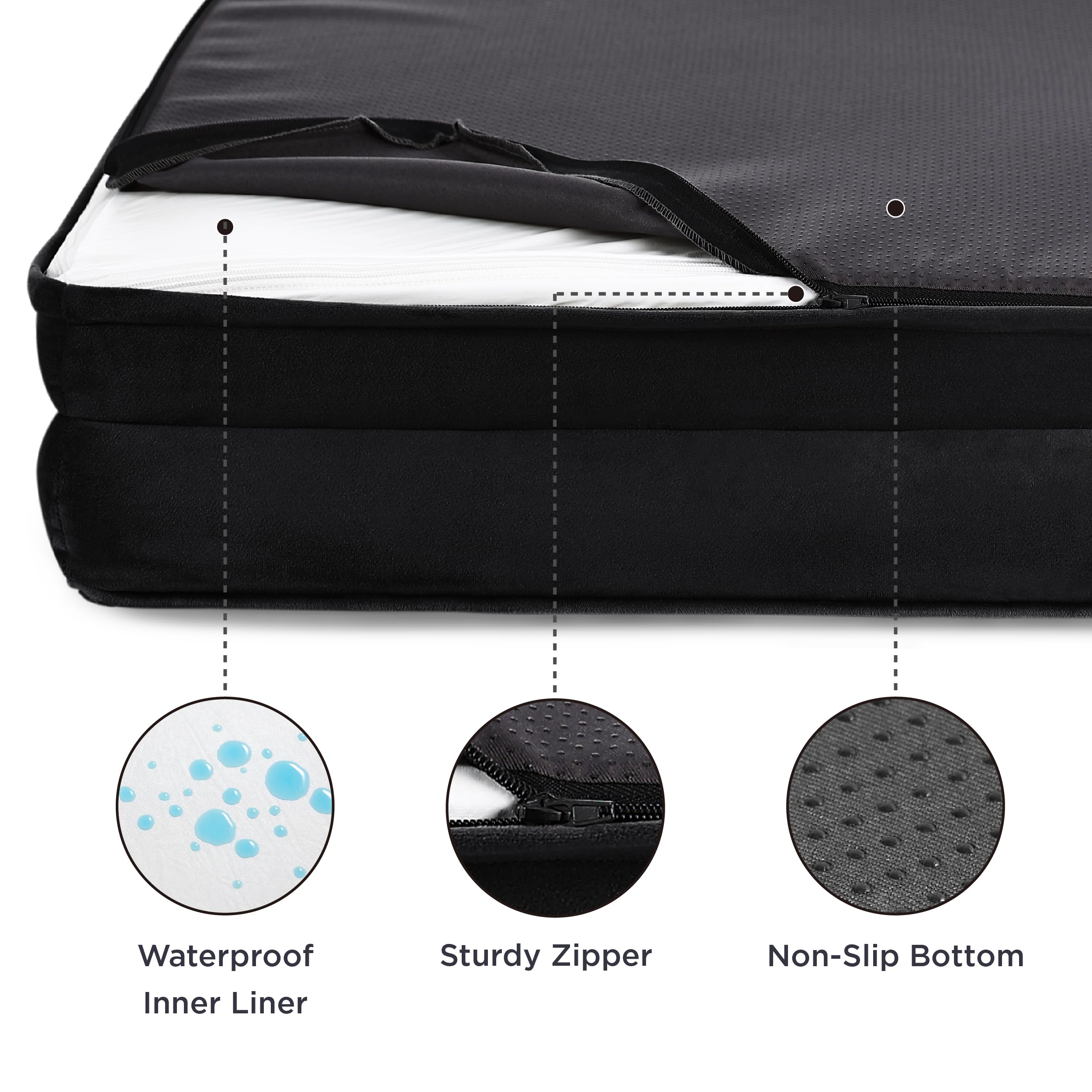Foto 4 pulgar | Cama Para Perros Bedsure Orthopedic Xl Para Perros Extragrandes, Color Negro - Venta Internacional.