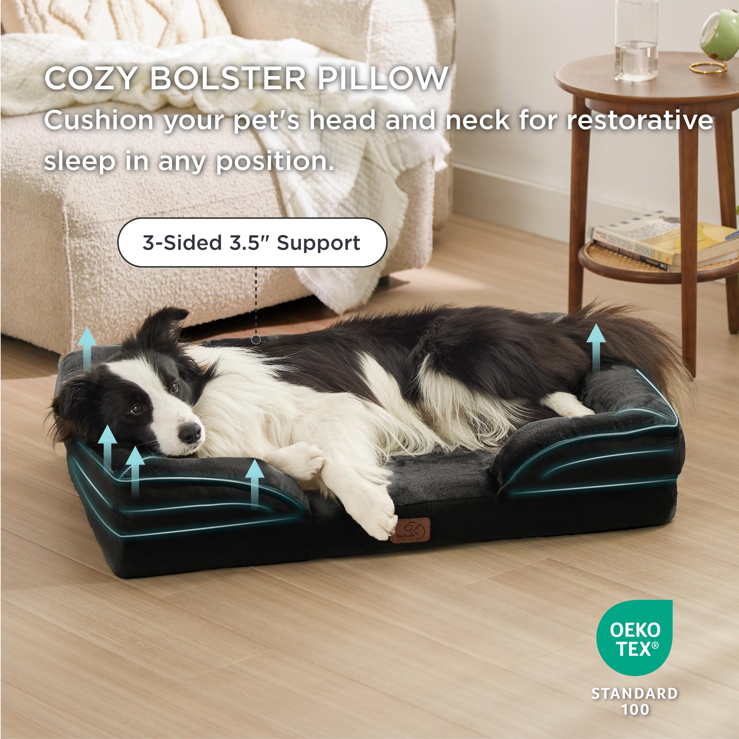 Foto 5 pulgar | Cama Para Perros Bedsure Orthopedic Xl Para Perros Extragrandes, Color Negro - Venta Internacional.