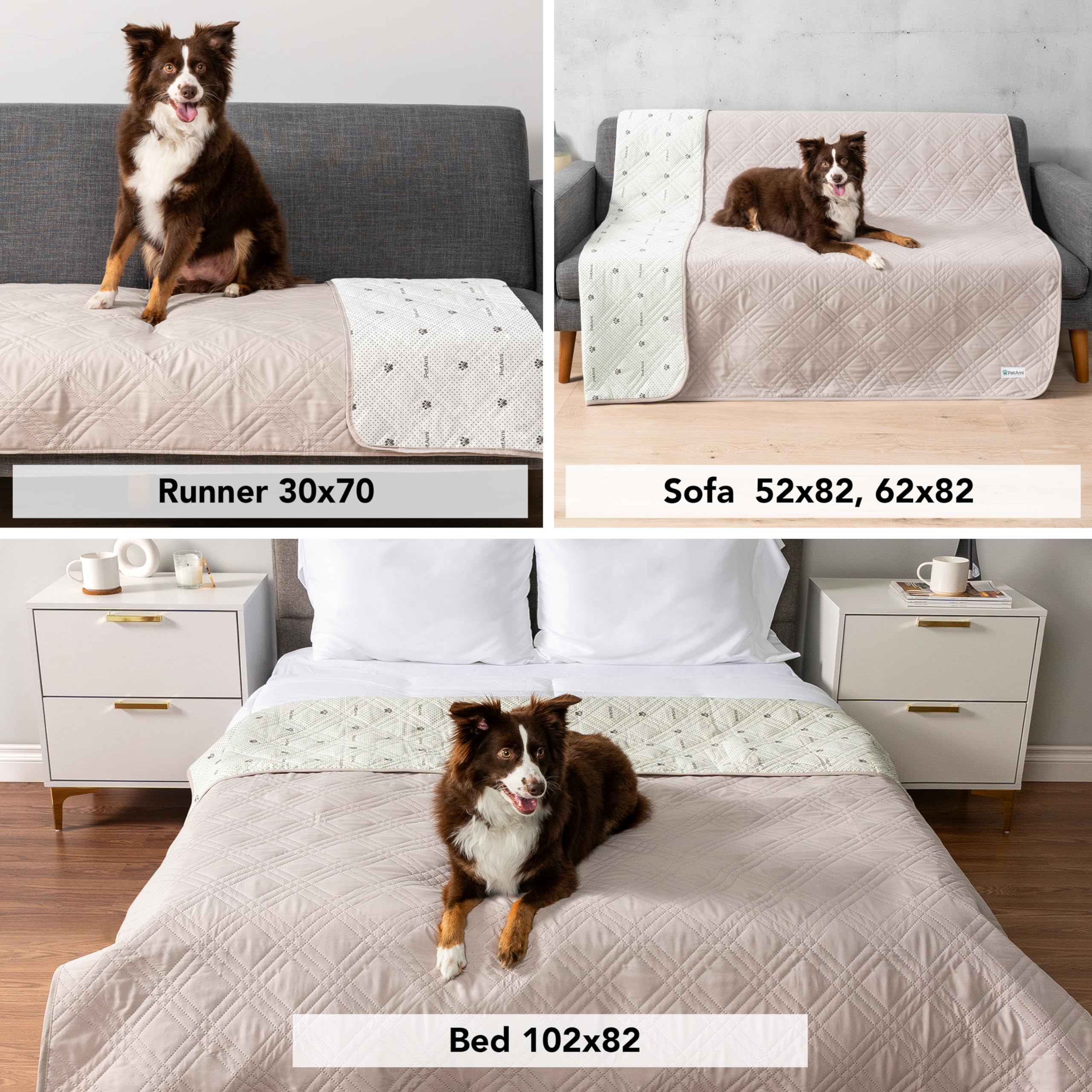 Foto 5 pulgar | Funda De Cama Impermeable Para Perros Petami 102 X 82 Cm, Color Beige - Venta Internacional.