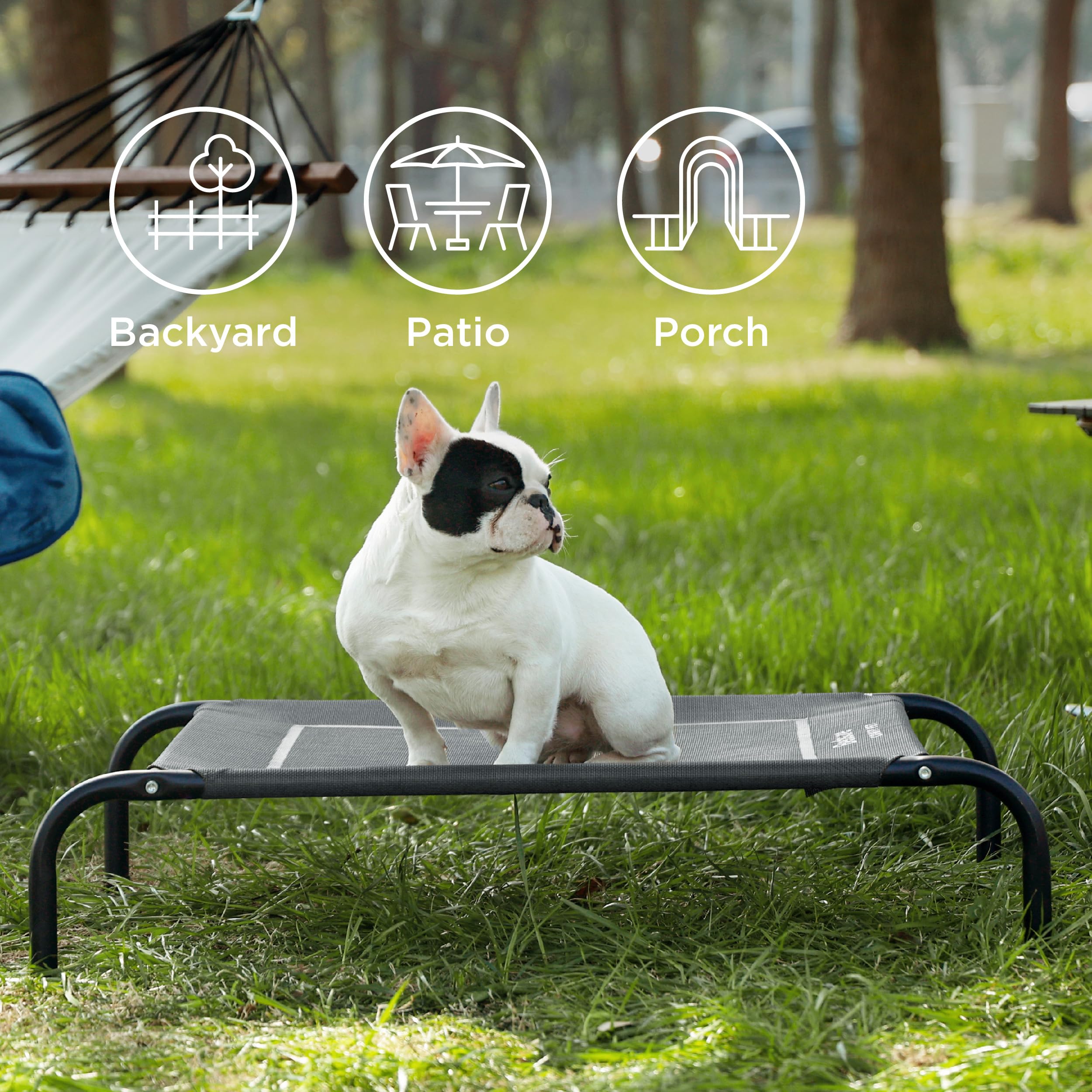 Foto 4 pulgar | Cama Para Perros Bedsure Medium Elevated Refrigeración Exterior, Gris - Venta Internacional.