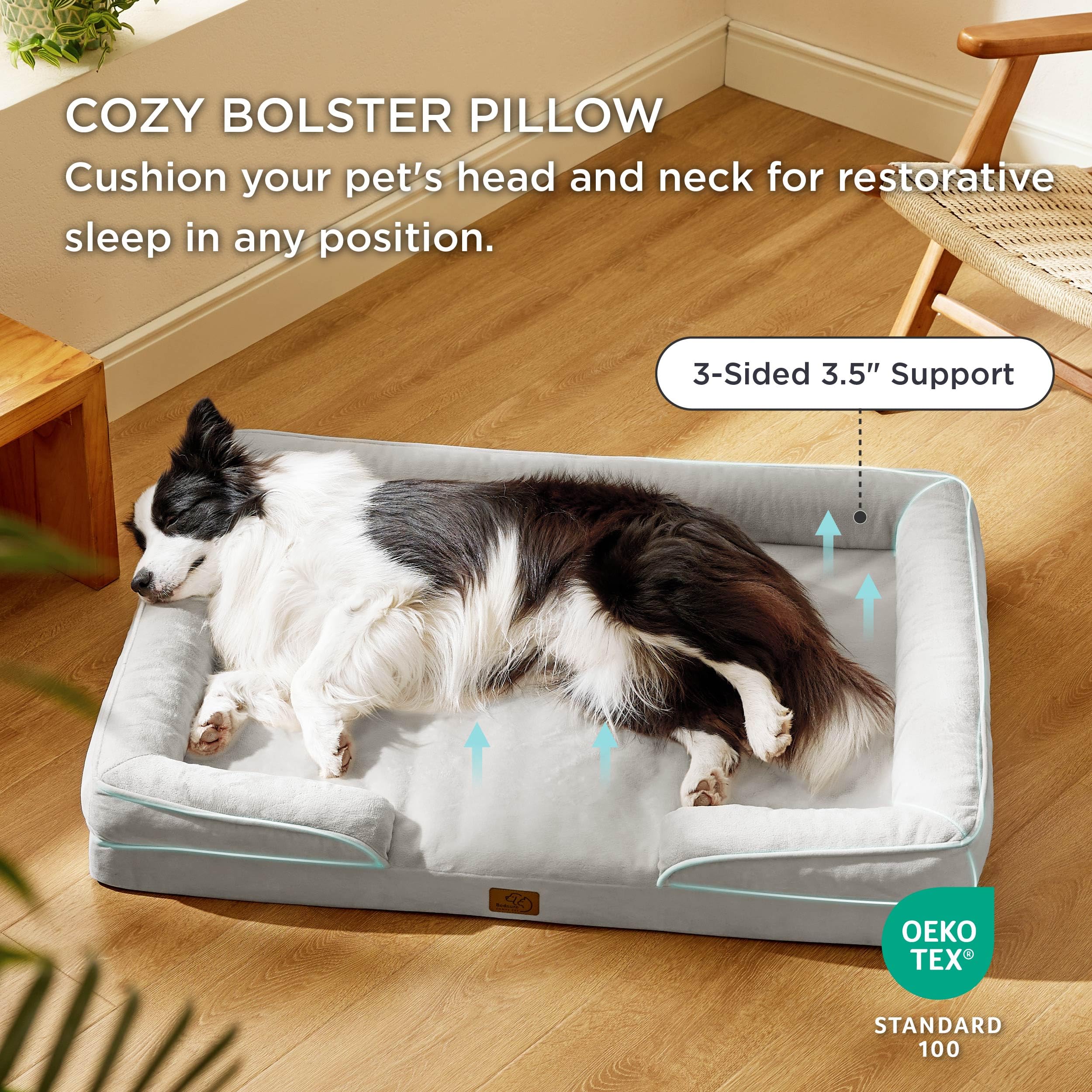 Foto 5 | Cama Ortopédica Para Perros Grandes Con Funda Lavable - Venta Internacional.