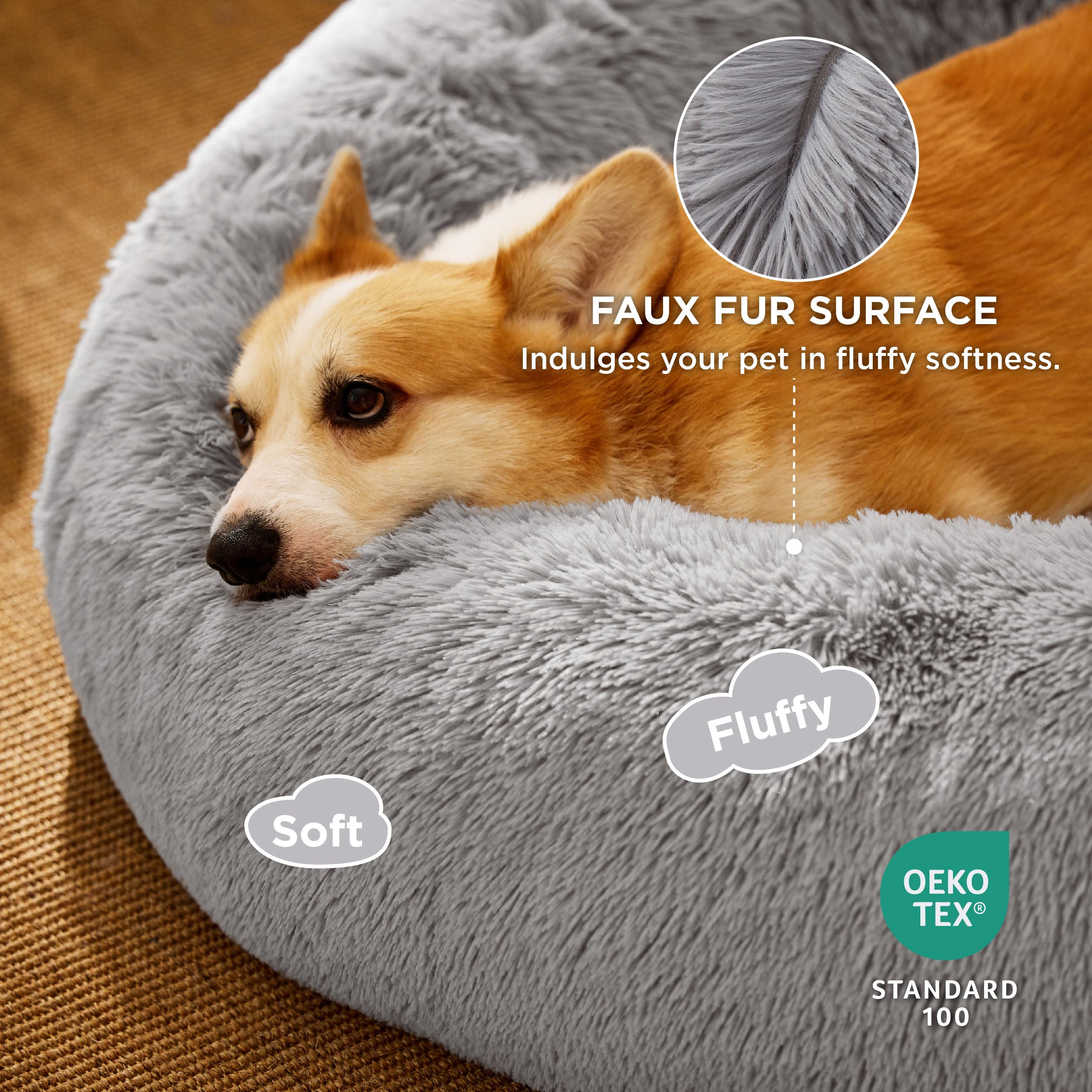 Foto 3 pulgar | Cama Para Perros Bedsure Calming Donut, Lavable Para Perros Medianos - Venta Internacional.