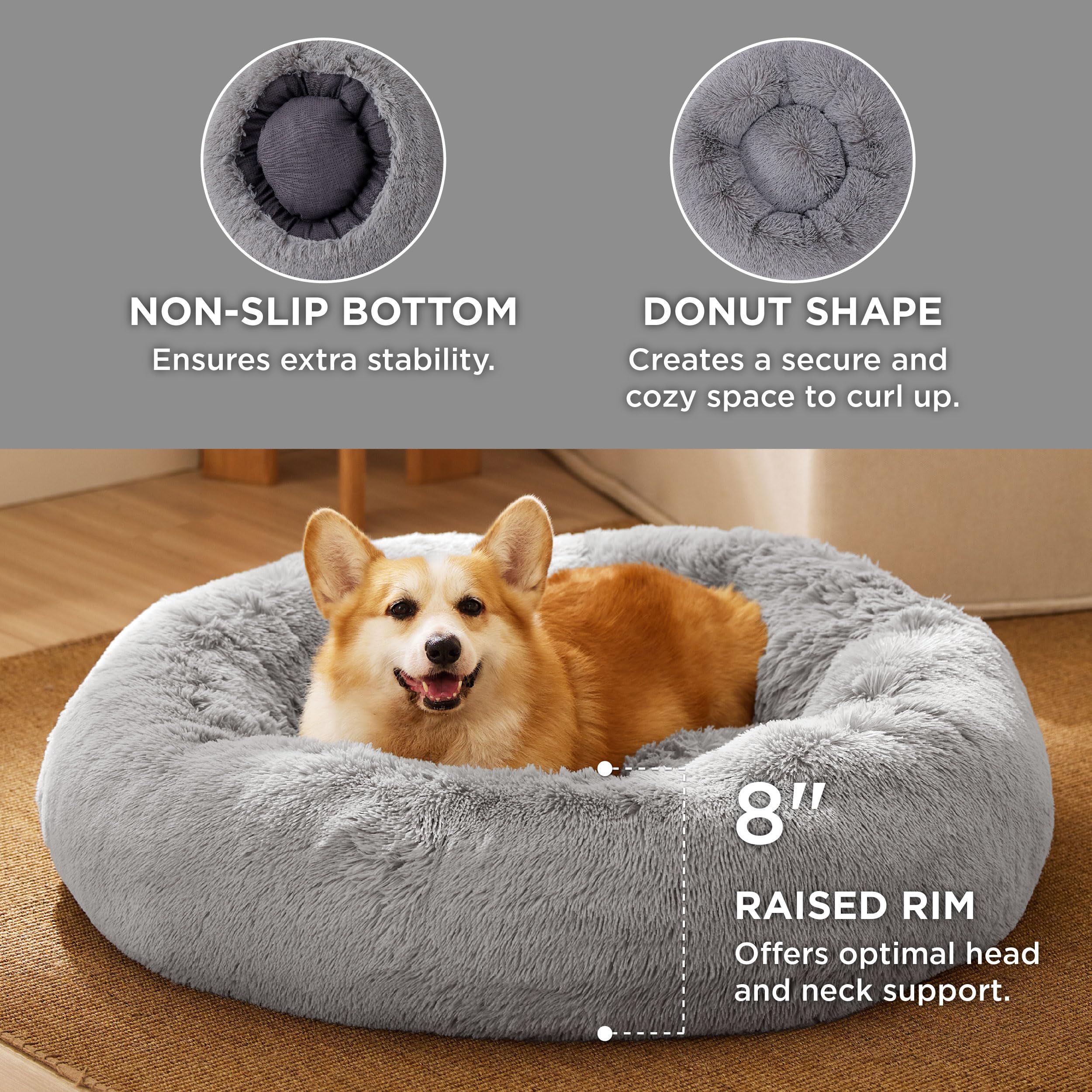 Foto 4 pulgar | Cama Para Perros Bedsure Calming Donut, Lavable Para Perros Medianos - Venta Internacional.
