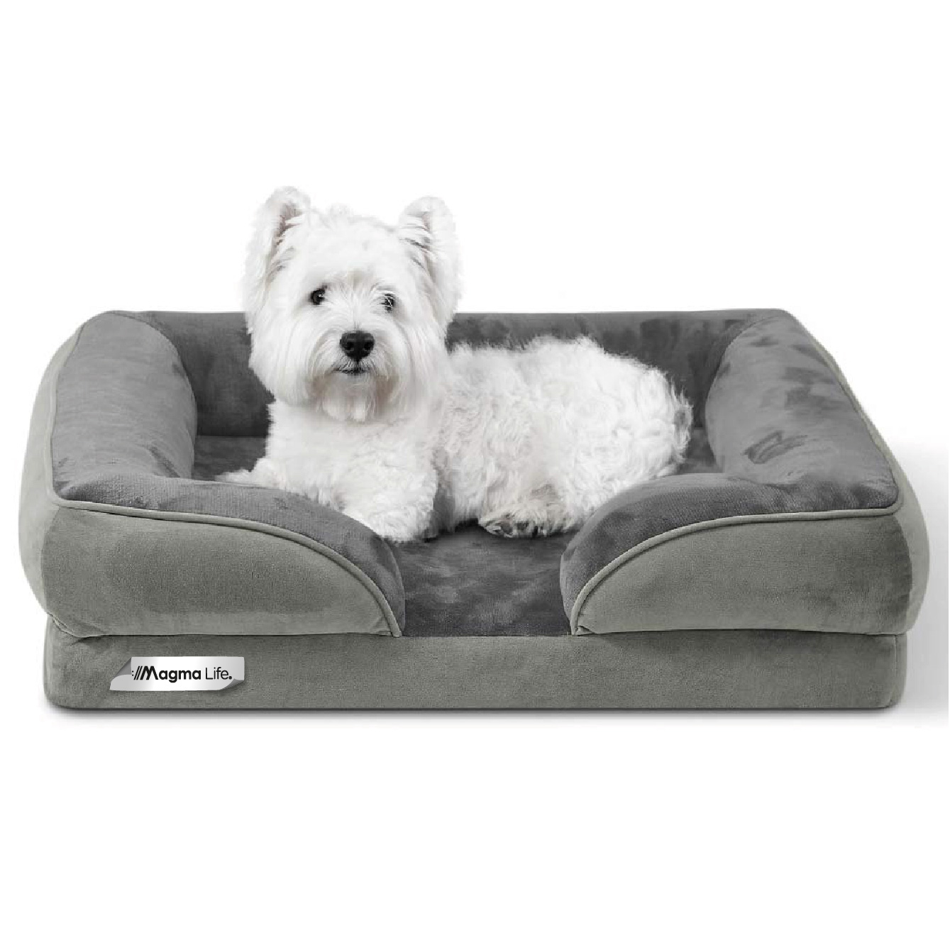 Foto 1 | Magma Life Cama Para Perros Mediana: Máximo Confort, Cama Ergonómica De Poliéster En Color Gris, Proporciona