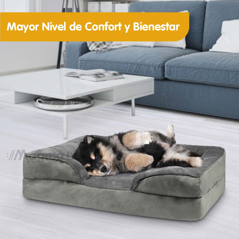 Foto 5 pulgar | Magma Life Cama Para Perros Mediana: Máximo Confort, Cama Ergonómica De Poliéster En Color Gris, Proporciona