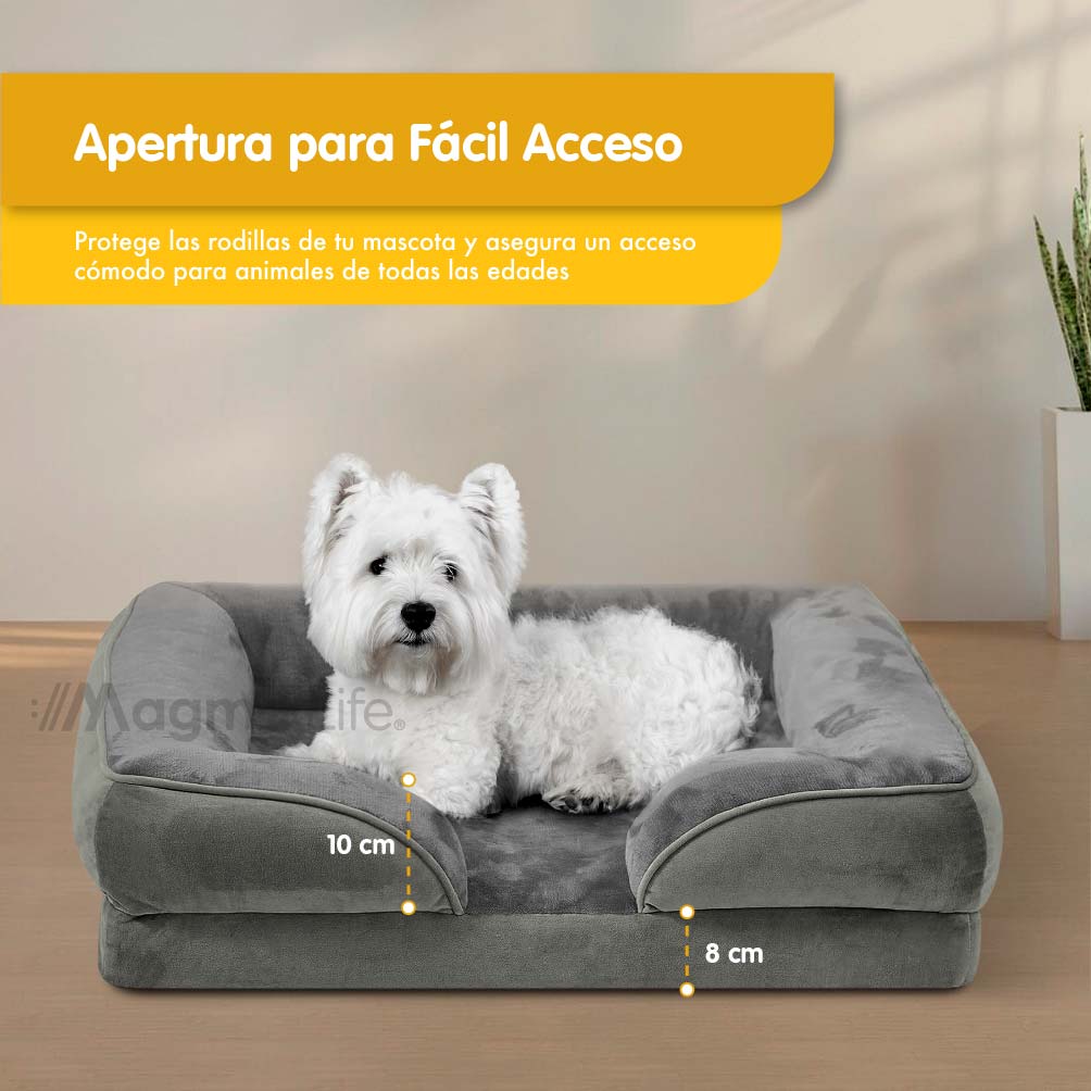 Foto 8 pulgar | Magma Life Cama Para Perros Mediana: Máximo Confort, Cama Ergonómica De Poliéster En Color Gris, Proporciona