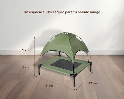 Foto 3 | Cama Elevada Con Domo Luma S Verde