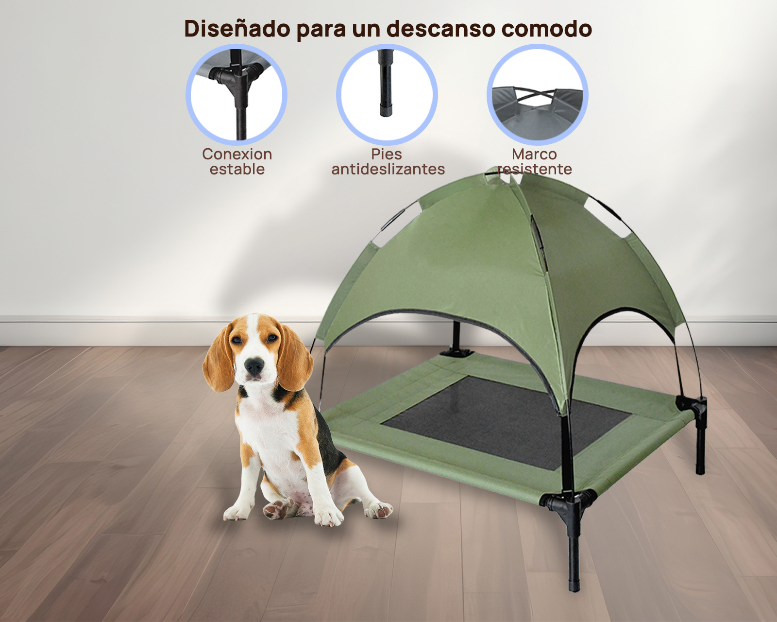 Foto 7 pulgar | Cama Elevada Con Domo Luma S Verde