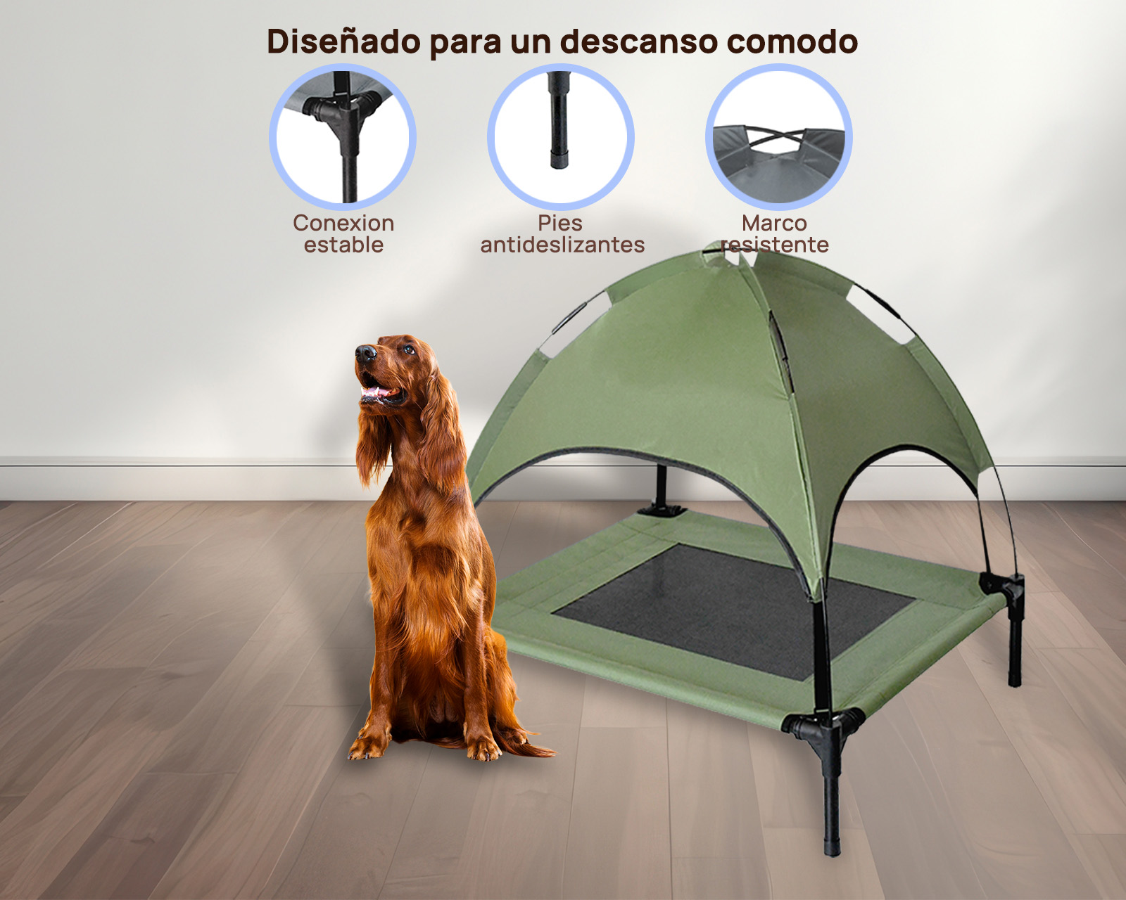 Foto 7 pulgar | Cama Elevada Con Domo Luma M Verde
