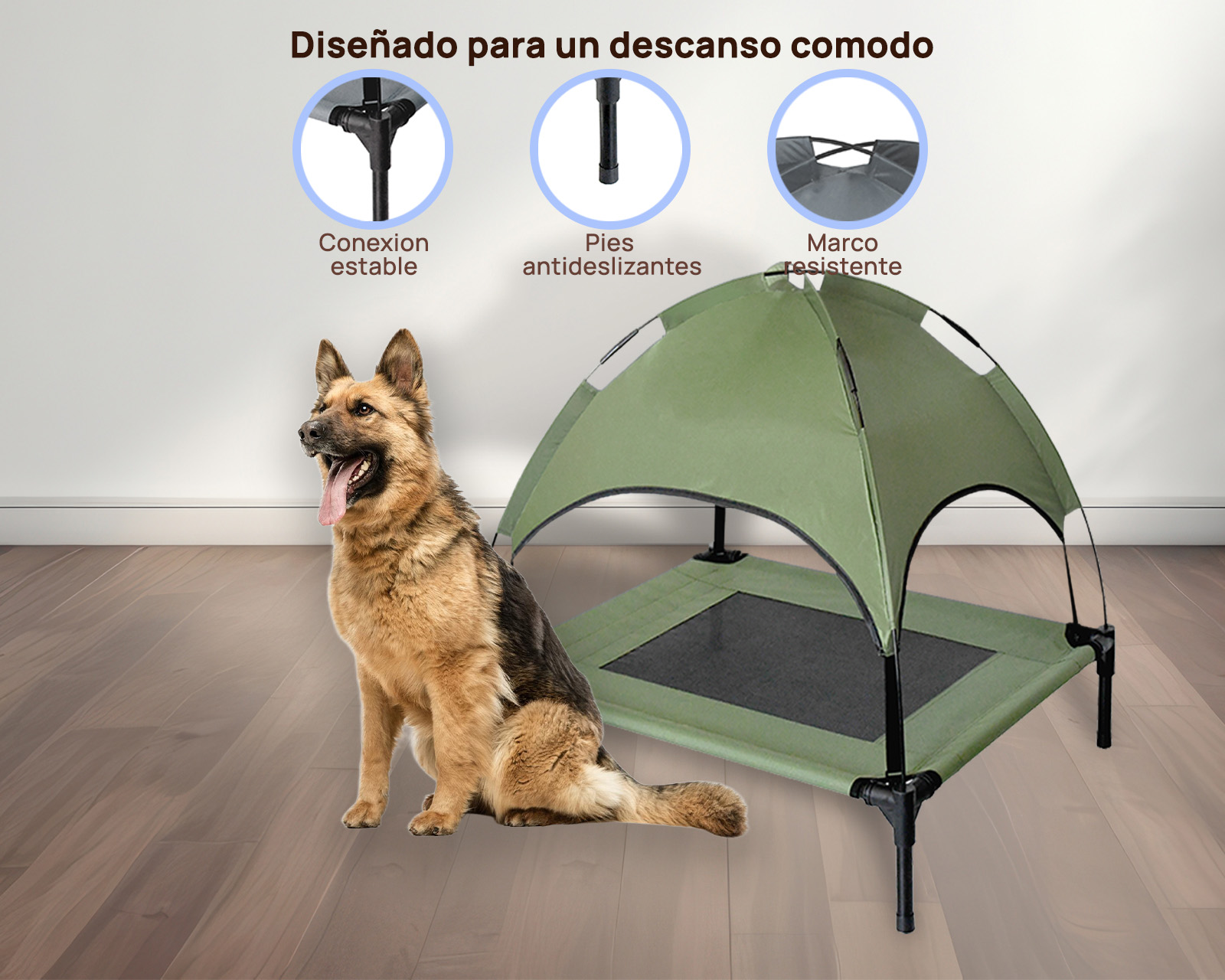 Foto 7 pulgar | Cama Elevada Con Domo Luma Xl Verde