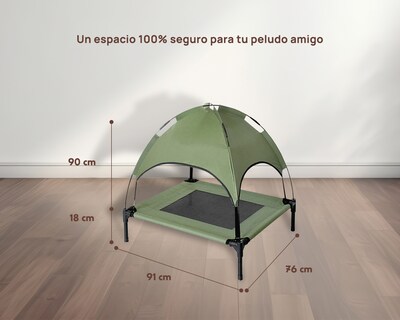 Foto 3 | Cama Elevada Con Domo Luma L Verde