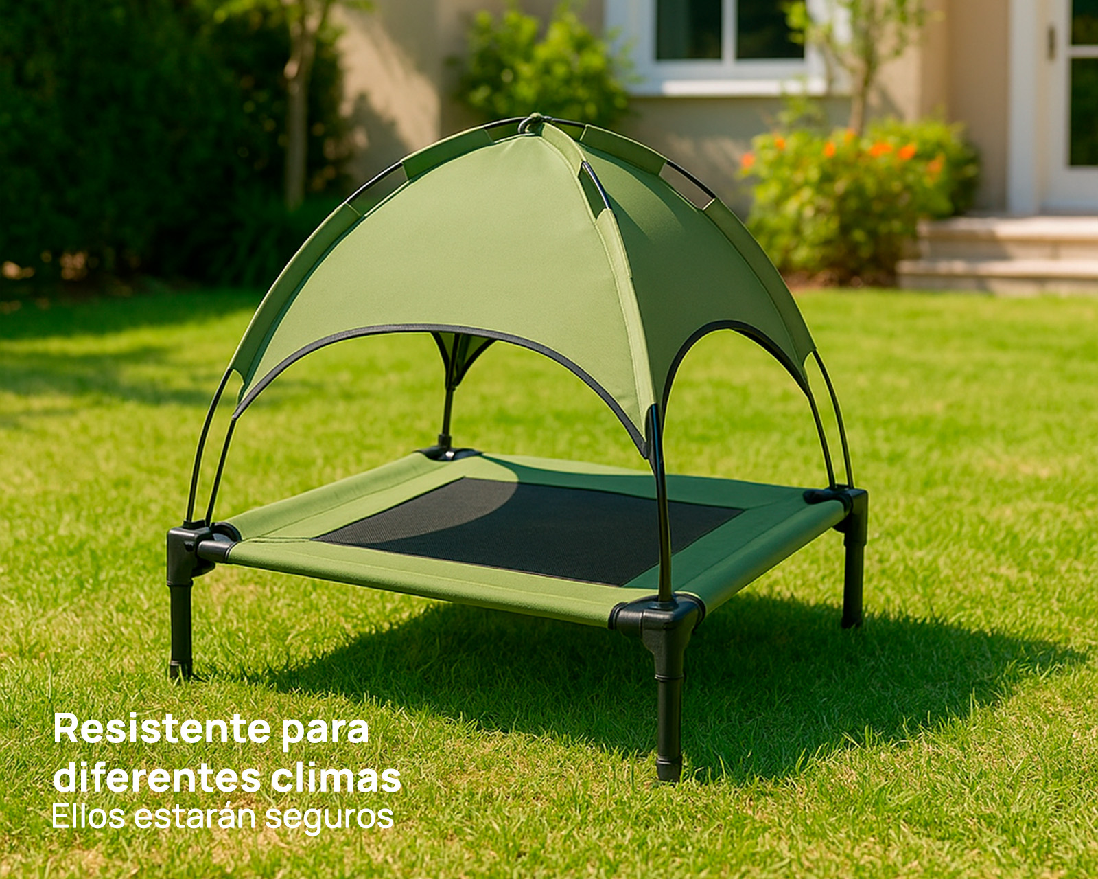 Foto 6 pulgar | Cama Elevada Con Domo Luma L Verde