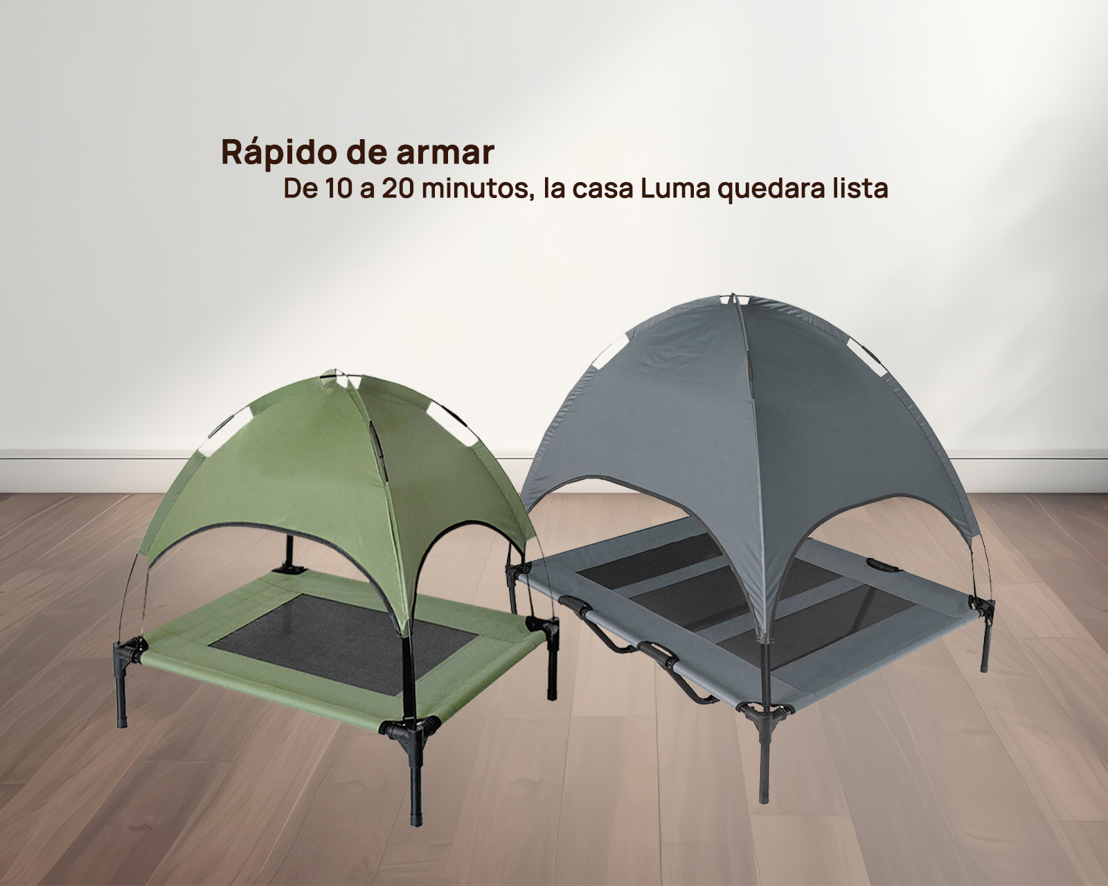 Foto 9 pulgar | Cama Elevada Con Domo Luma L Verde