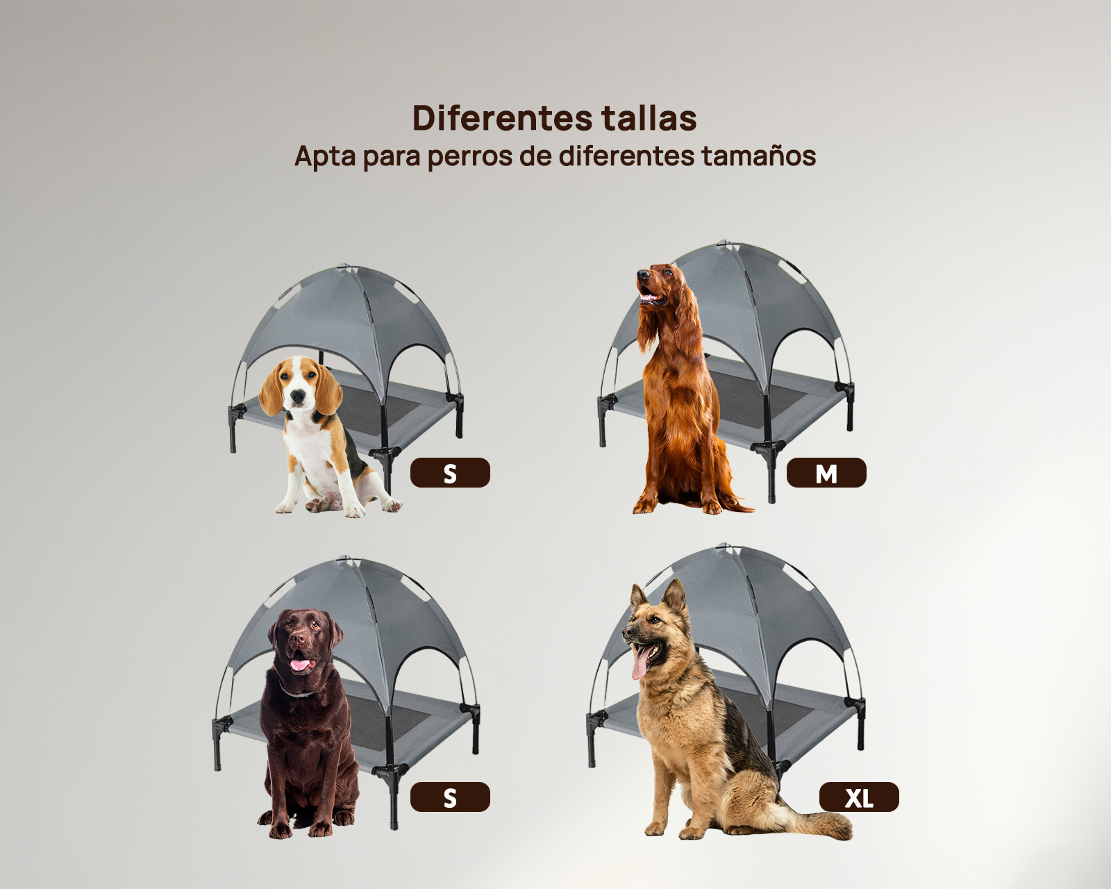 Foto 8 pulgar | Cama Elevada Con Domo Luma Xl Gris