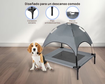 Foto 6 | Cama Elevada Con Domo Luma S Gris