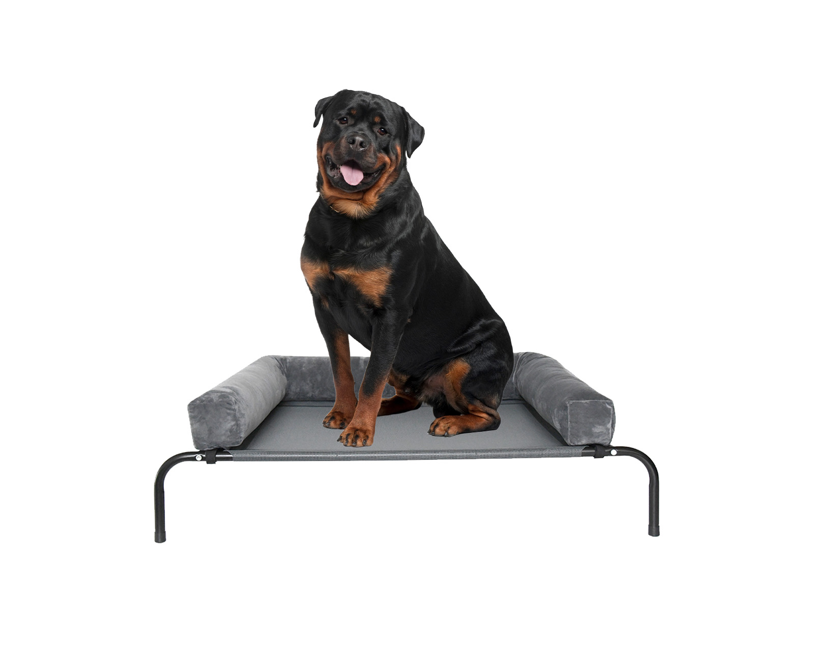 Foto 3 pulgar | Cama Elevada Con Colchon Cali L Gris