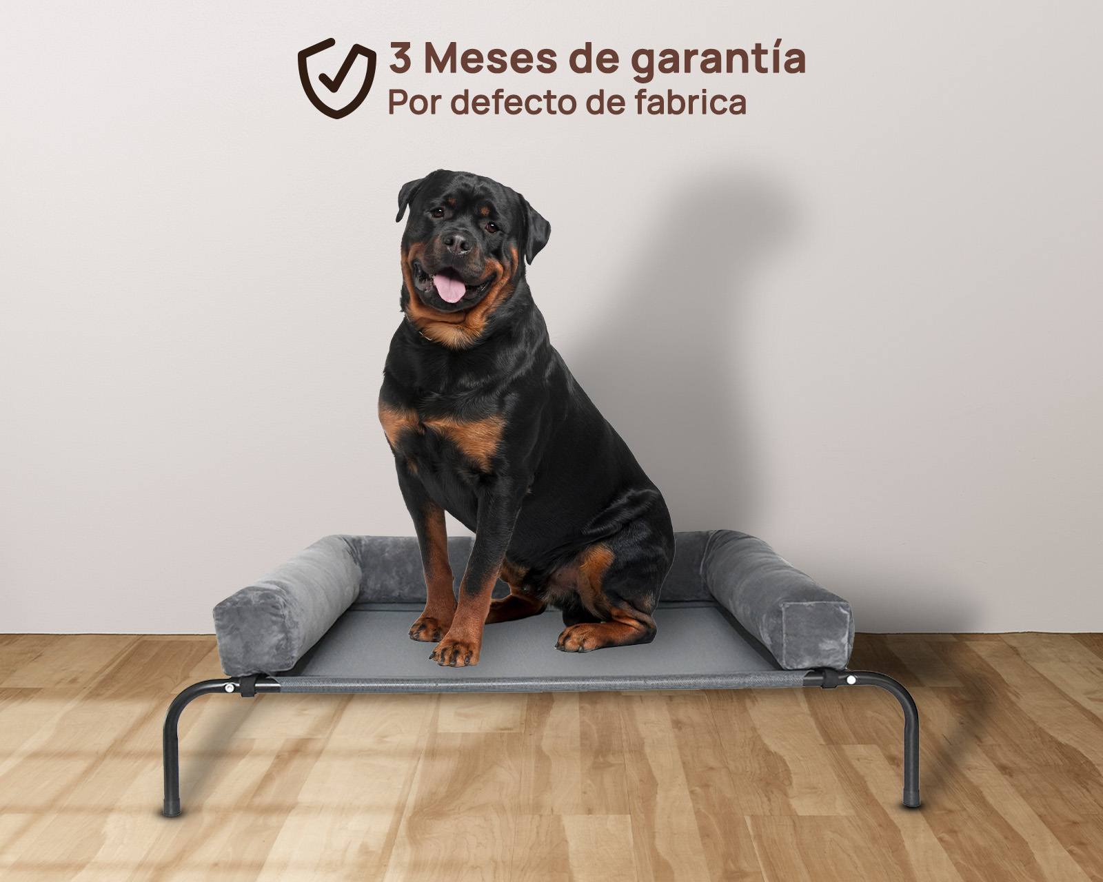 Foto 4 | Cama Elevada Con Colchon Cali L Gris