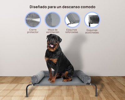 Foto 6 | Cama Elevada Con Colchon Cali L Gris