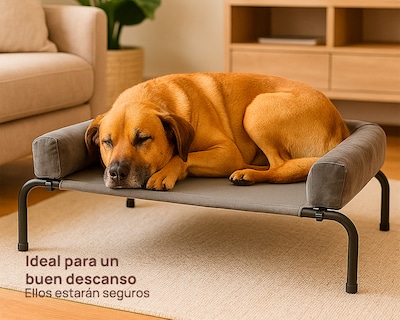 Foto 5 | Cama Elevada Con Colchon Cali M Gris
