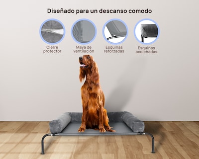 Foto 6 | Cama Elevada Con Colchon Cali M Gris