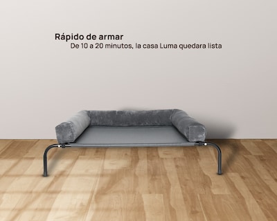Foto 8 | Cama Elevada Con Colchon Cali M Gris