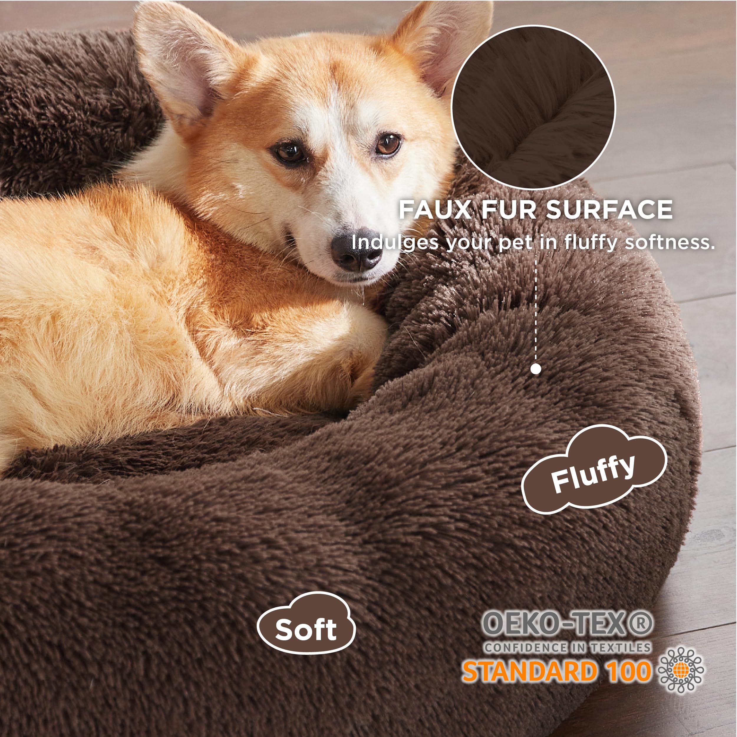Foto 3 pulgar | Cama Para Perros Bedsure Calming Donut, Lavable Para Perros Medianos - Venta Internacional.