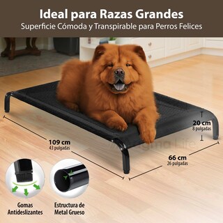 Foto 3 | Magma Life Cama Para Perro Grande, 109x66x20 Cm, Elevada Y Transpirable, Estructura Metálica Resistente, Superficie