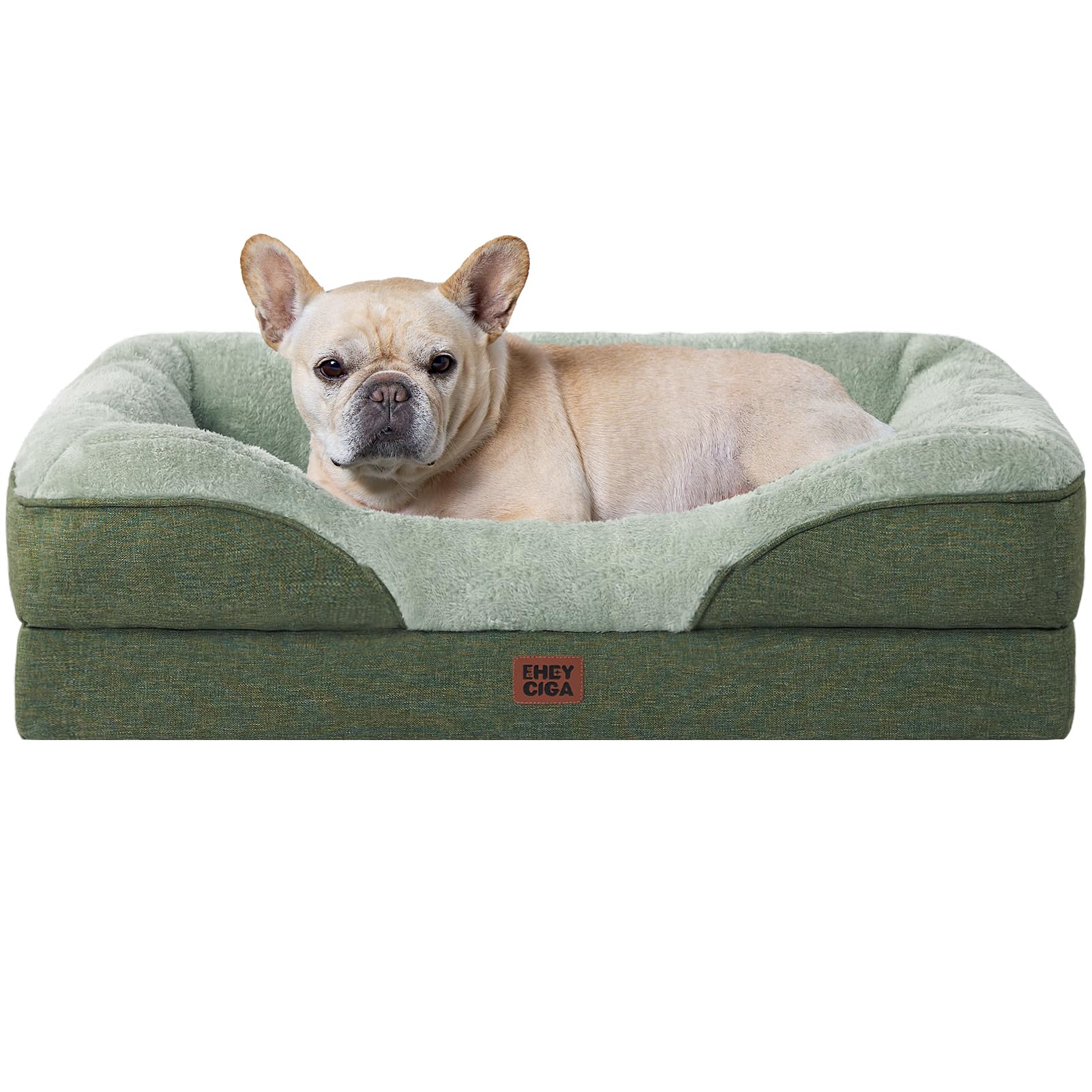 Foto 2 pulgar | Cama Para Perros Eheyciga De Espuma Viscoelástica Para Tamaño Mediano, Impermeable, Verde - Venta Internacional.