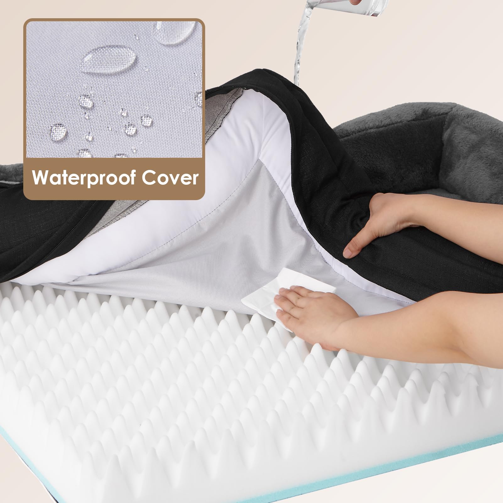 Foto 5 pulgar | Cama Para Perros Eheyciga De Espuma Viscoelástica Xxl Para Tallas Xl, Color Gris Y Negro - Venta Internacional.