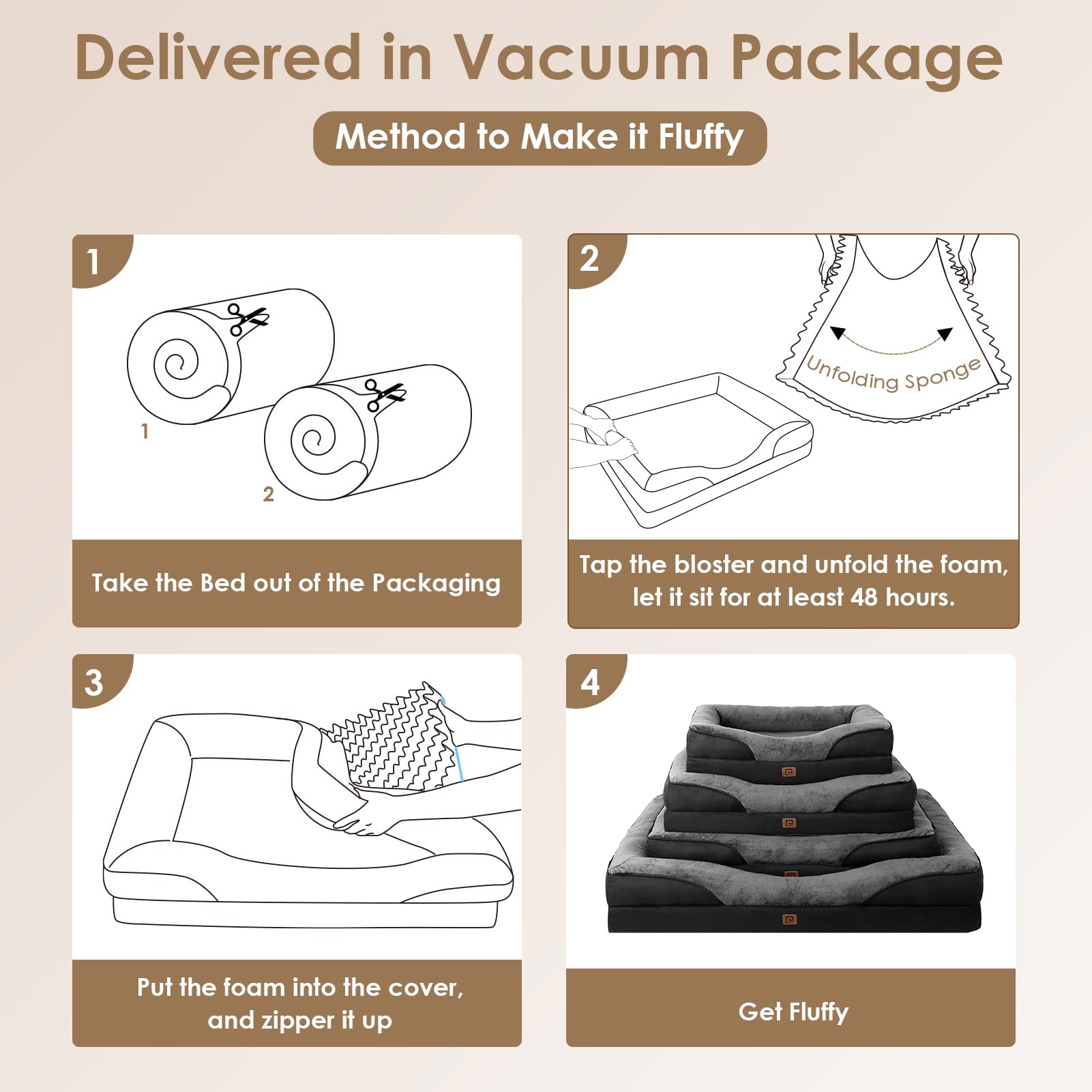 Foto 8 pulgar | Cama Para Perros Eheyciga De Espuma Viscoelástica Xxl Para Tallas Xl, Color Gris Y Negro - Venta Internacional.
